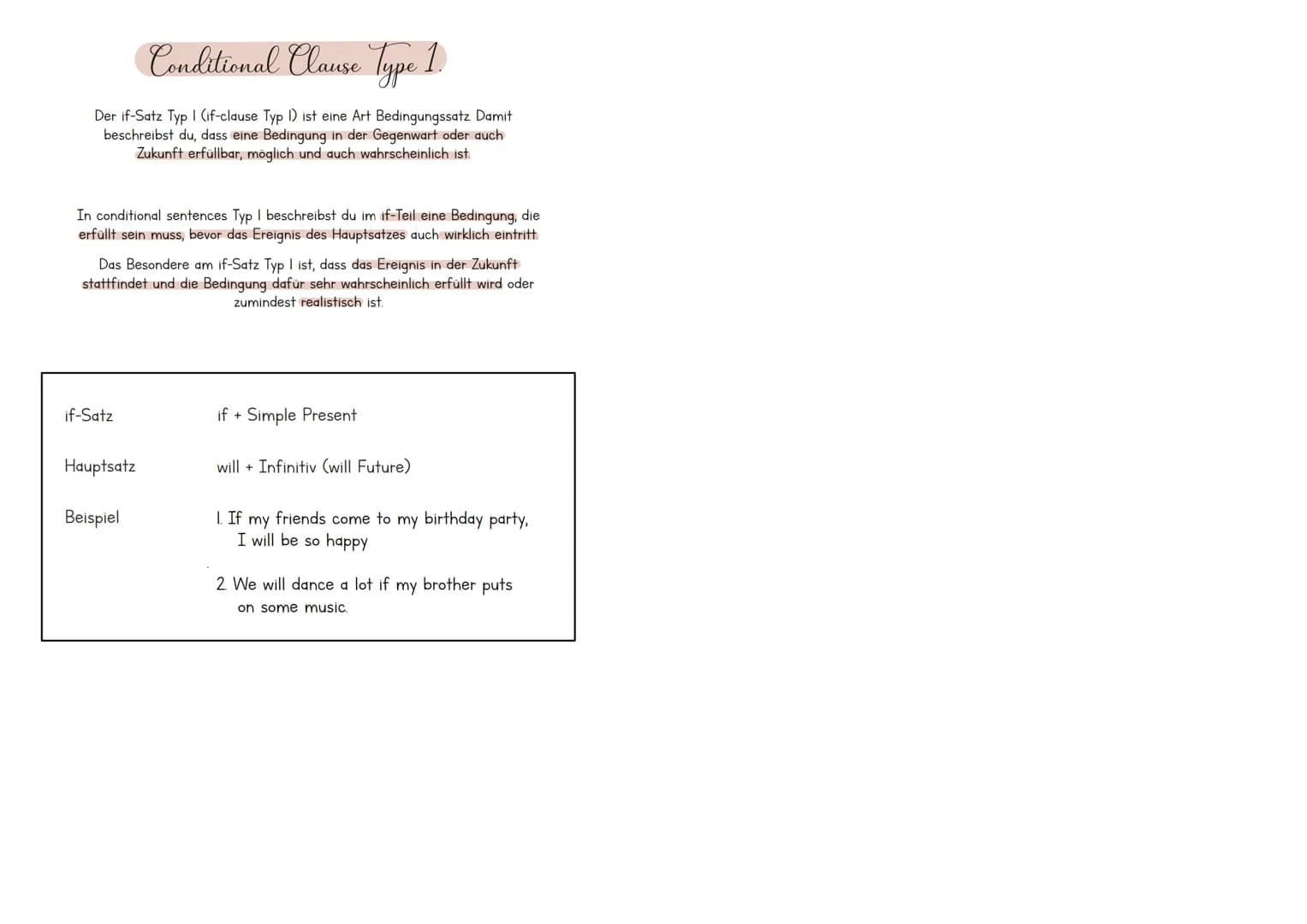 # Conditional Clause Type 3.

Conditional Clauses Typ 3 betonen also, dass ein Ereignis hätte stattfinden
können. Doch dafür hätte eine best