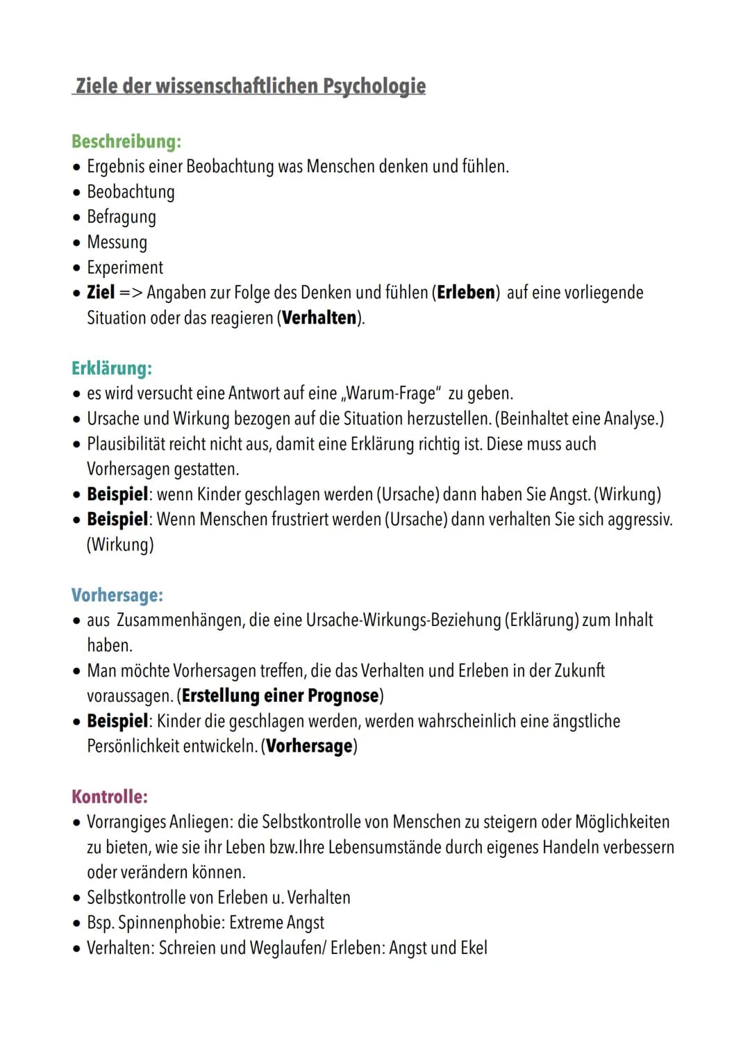 # Ziele der wissenschaftlichen Psychologie

Beschreibung:
- Ergebnis einer Beobachtung was Menschen denken und fühlen.
- Beobachtung
- Befra