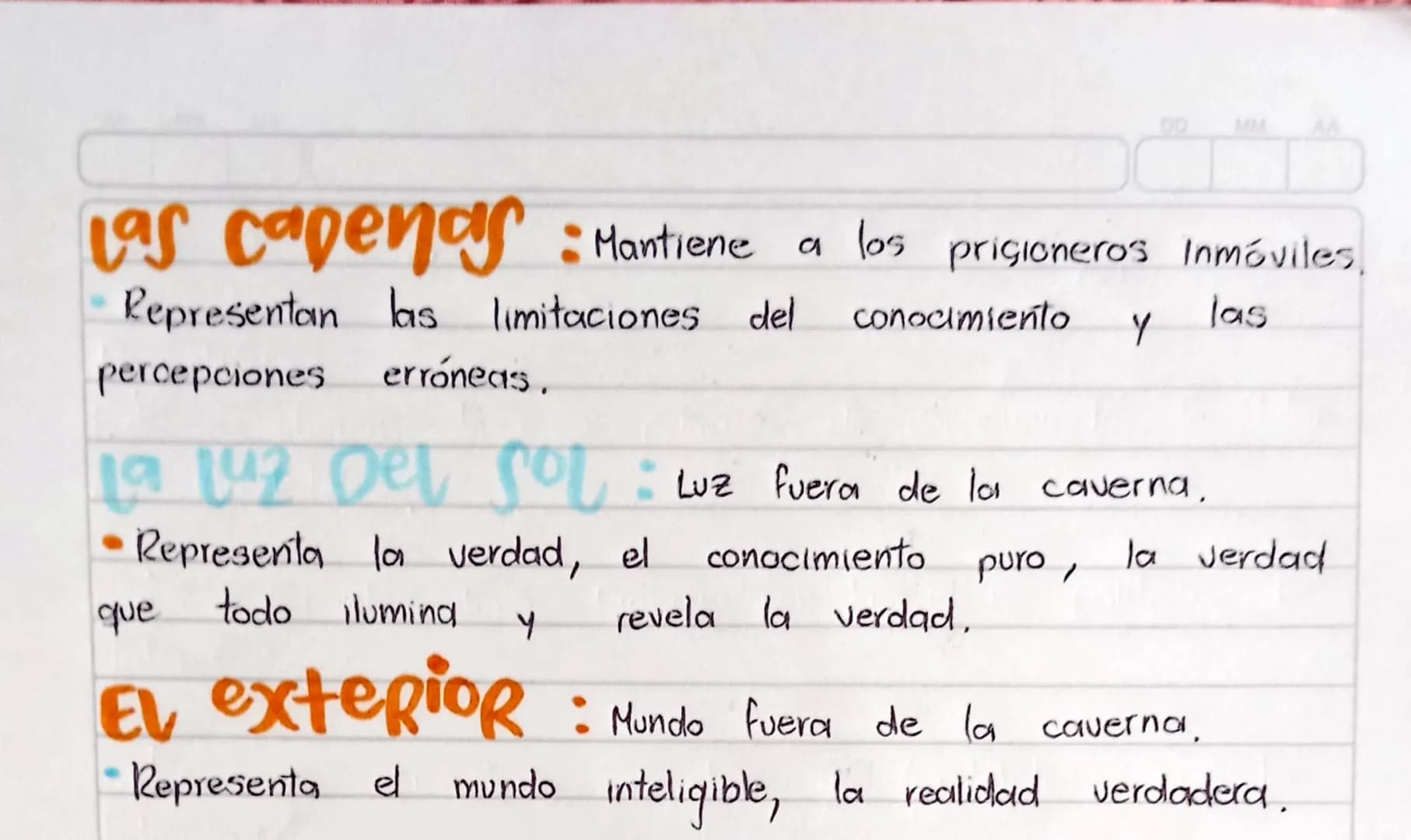 LA CAVERNA DE

CONCERTO: Alegoría, en dónde Platón utiliza a Sócra-
tes como personaje para exponer sus ideas,

Se
describe
como:

Un grypa 