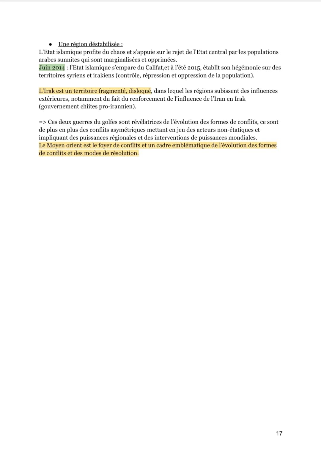 # FAIRE LA GUERRE, FAIRE LA PAIX: FORMES DE CONFLITS ET MODES DE
RÉSOLUTION

AXE CONCLUSIF: le Moyen-Orient: conflits régionaux et tentative