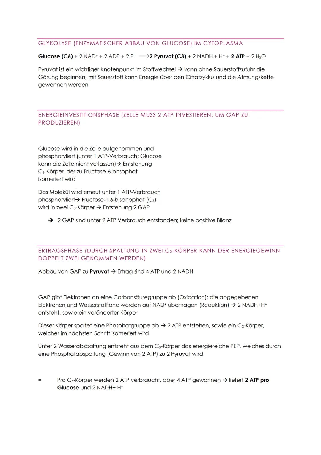 STOFFABBAU ZELLATMUNG

Der Energiebedarf wird durch den Abbau von organischen Verbindungen (Kohlenhydrate
und Fette) gedeckt

Dissimilation 