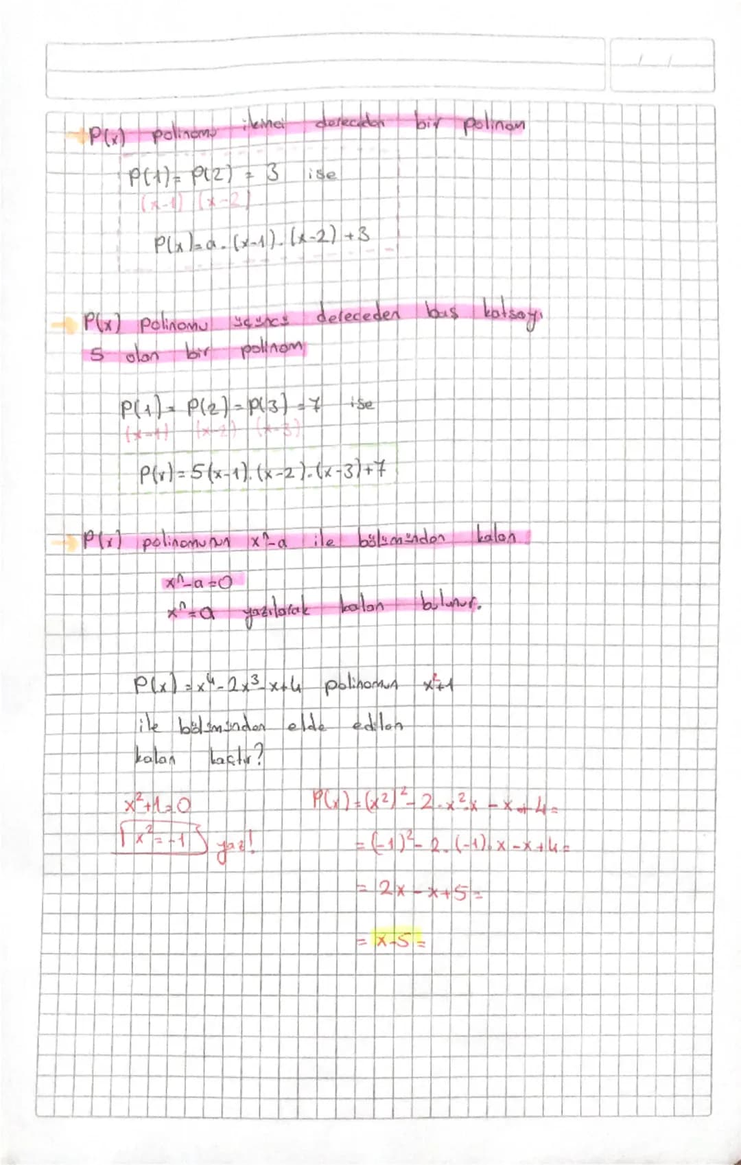 # Polinomlar

$a_0, a_1, ..., a_n \in R$ ve $n \in N$ olmak üzere

$P(x) = a_n x^n + a_{n-1} x^{n-1} + ... + a_1 x + a_0$

biçiminde çok ter