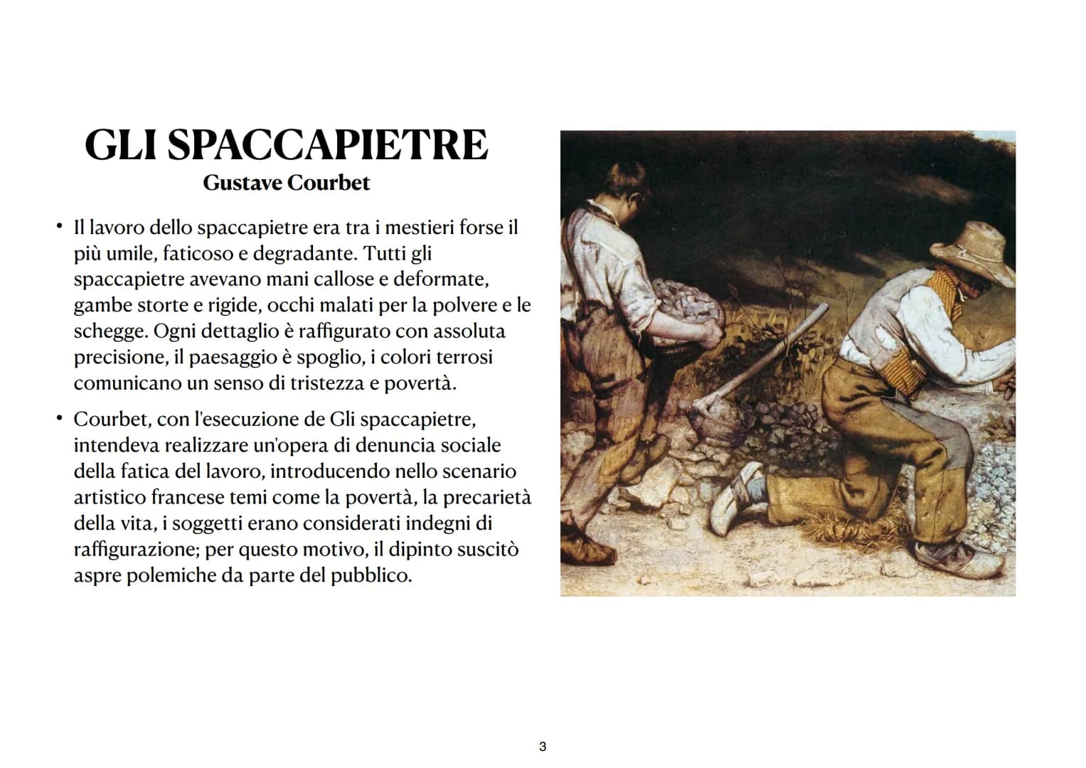 # REALISMO

Movimento artistico che ha come obiettivo la rappresentazione oggettiva della realtà e in particolare la vita delle classi
socia