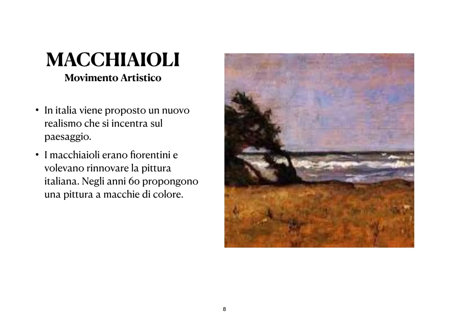 # REALISMO

Movimento artistico che ha come obiettivo la rappresentazione oggettiva della realtà e in particolare la vita delle classi
socia