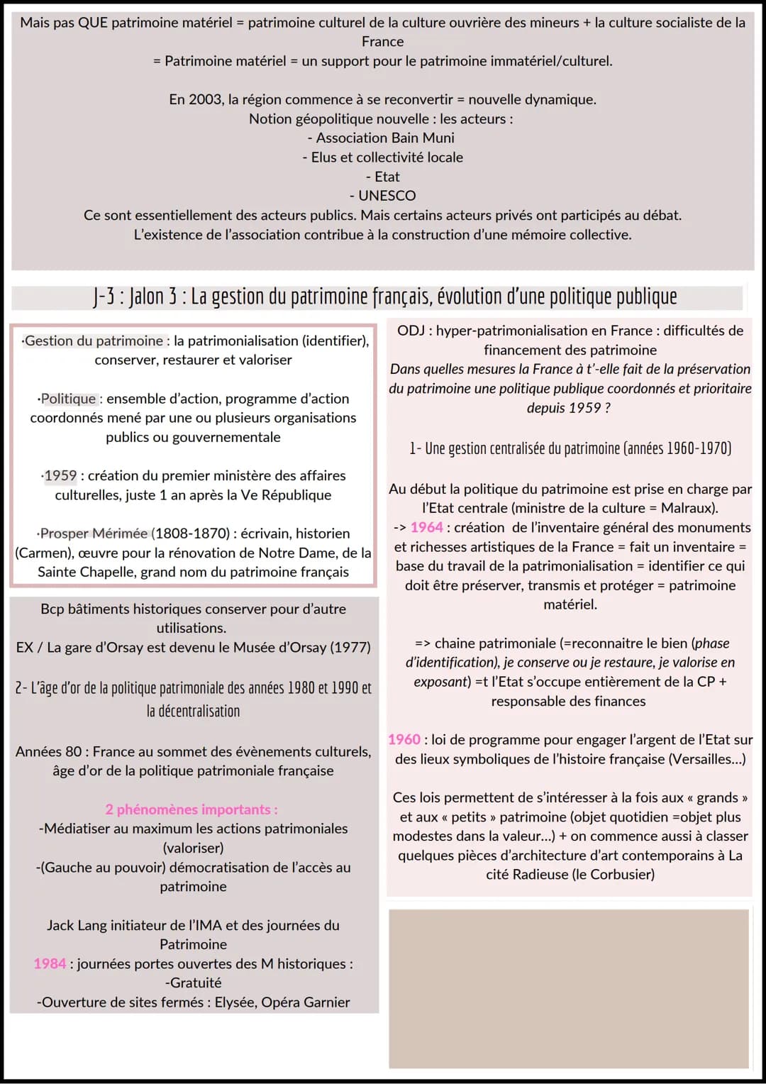 fiches révision
# Identifier, valoriser et protéger le patrimoine

## Quels sont les enjeux du patrimoine aujourd'hui ?
Chapitre introductif