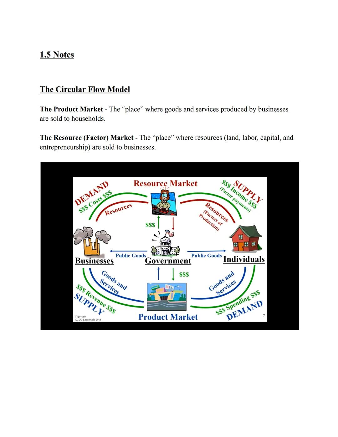 # 1. 1 Notes
Basic Economic Concepts

Scarcity: We have unlimited wants but limited resources

Economics: Study of making choices, Science o