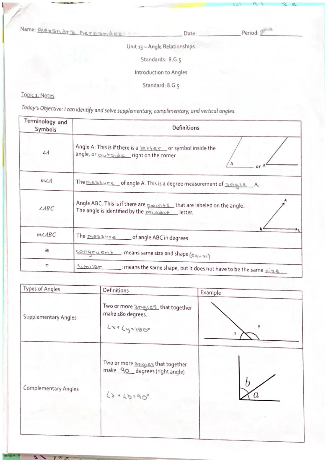 Cubed Roots
Standards: 8.EE.2

Topic 5: Notes
Today's Objective: I can represent solutions to equations of the form x³ =
using cubed roots.
