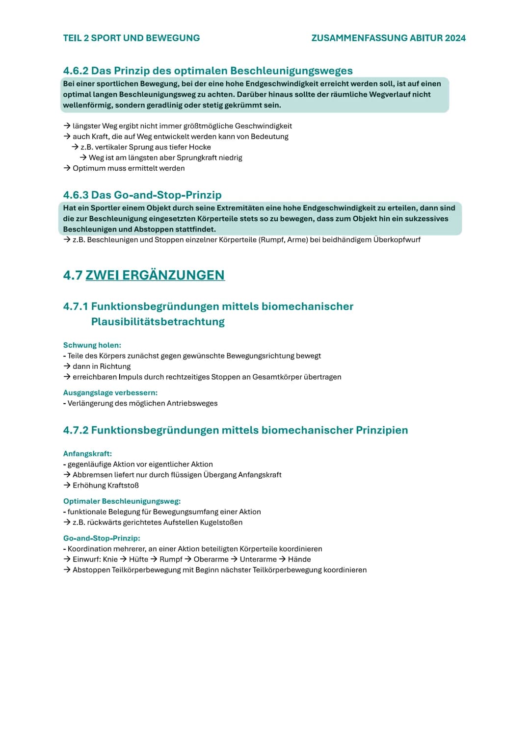 TEIL 2 SPORT UND BEWEGUNG
ZUSAMMENFASSUNG ABITUR 2024

# 4. SPORTLICHE BEWEGUNGEN BIOMECHANISCH
## ANALYSIEREN

### 4.1 GRUNDLEGENDE BEWEGUN