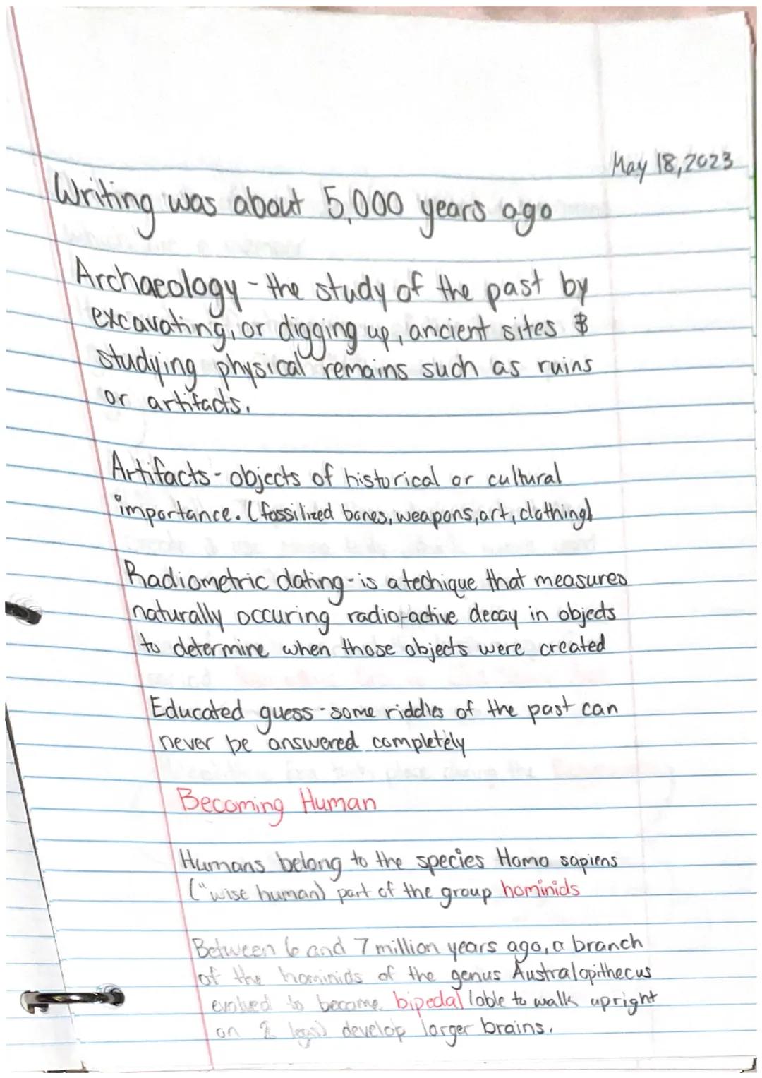 Ancient Civilization & 1st Humans

Human evolution began with hominids

They Takeaways

• Prehistory is the story of human history
before th