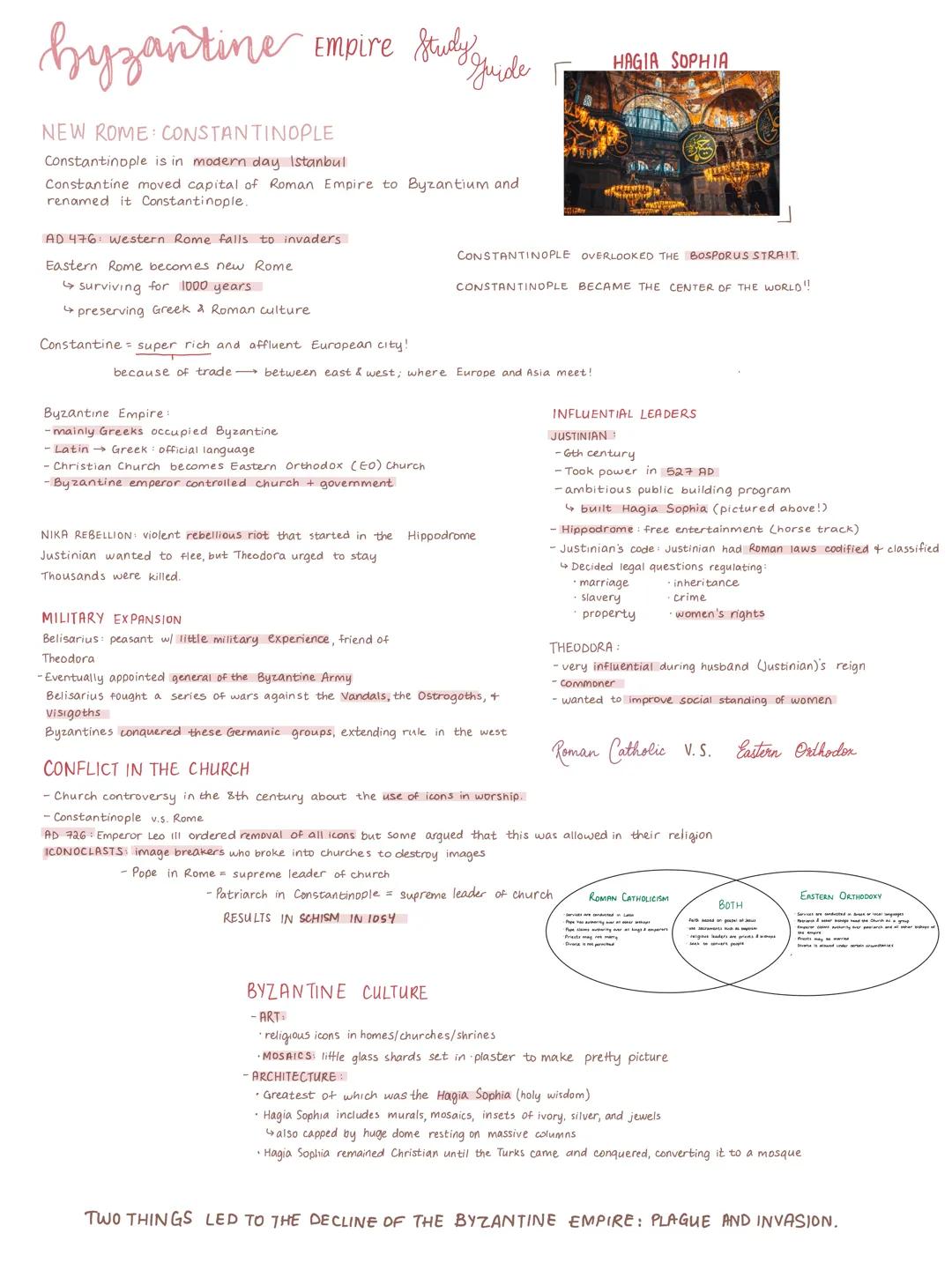 # byzantine Empire Study guide

NEW ROME: CONSTANTINOPLE

Constantinople is in modern day Istanbul

Constantine moved capital of Roman Empir