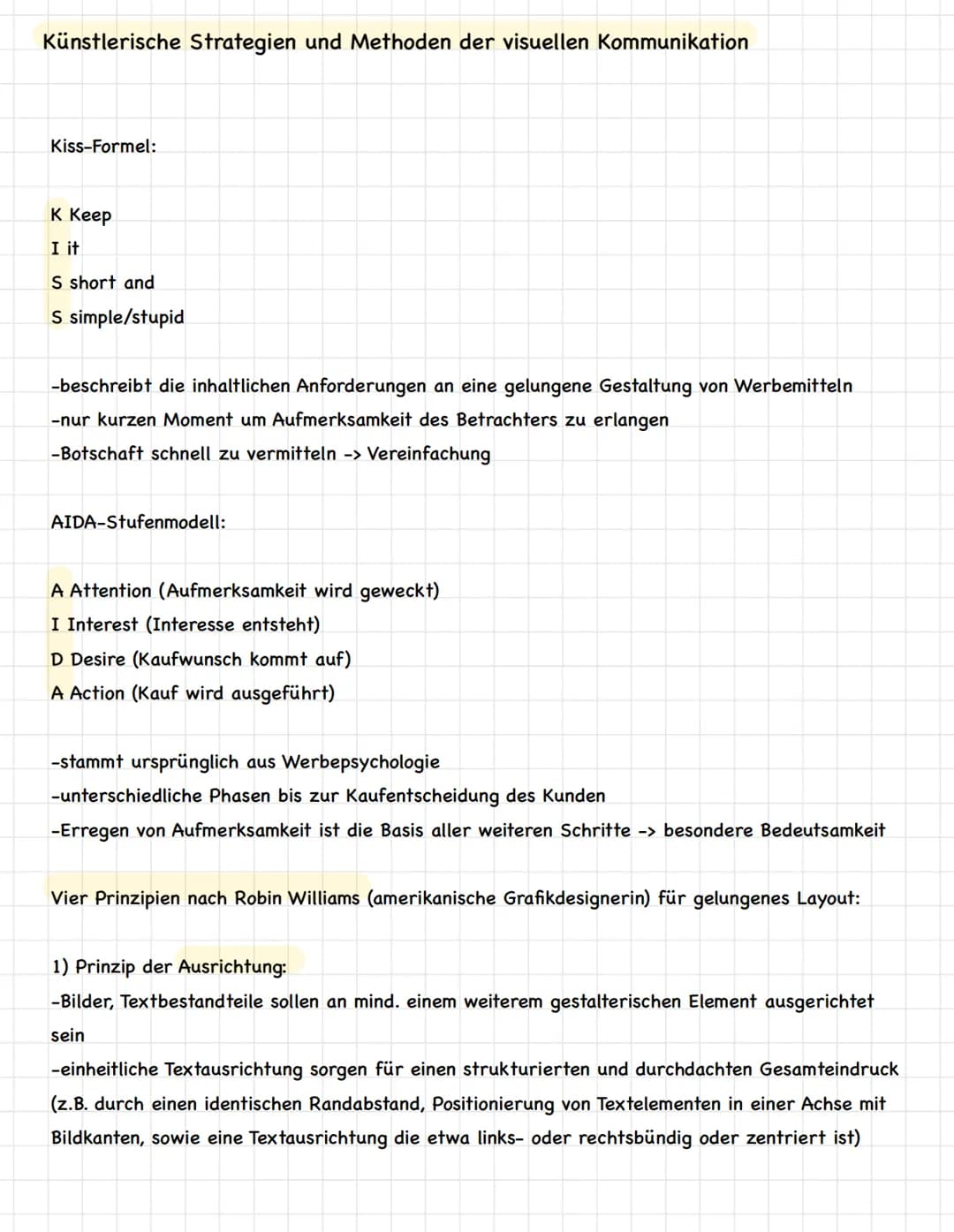# Künstlerische Strategien und Methoden der visuellen Kommunikation

Kiss-Formel:

K Keep
I it
S short and
S simple/stupid

-beschreibt die 