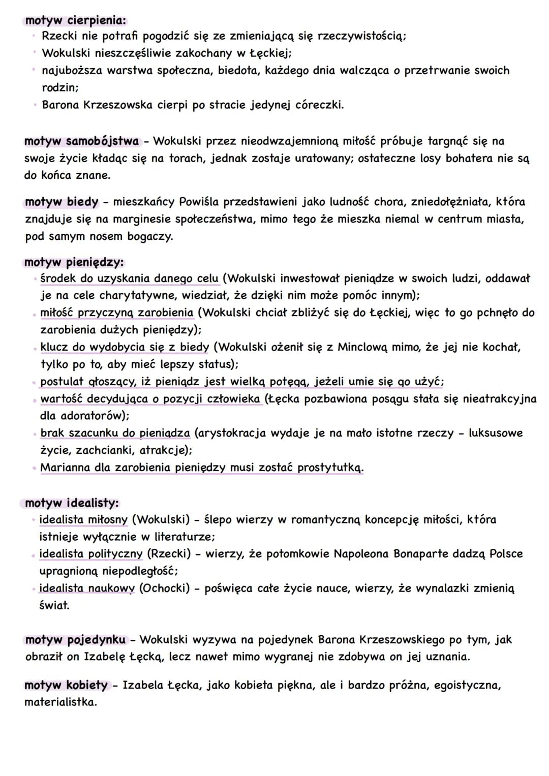# Lalka
Bolesław Prus

## gatunek

„Lalka" jest powieścią realistyczną.

> Ukazane cechy to odtwarzanie świata i środowiska w sposób realist