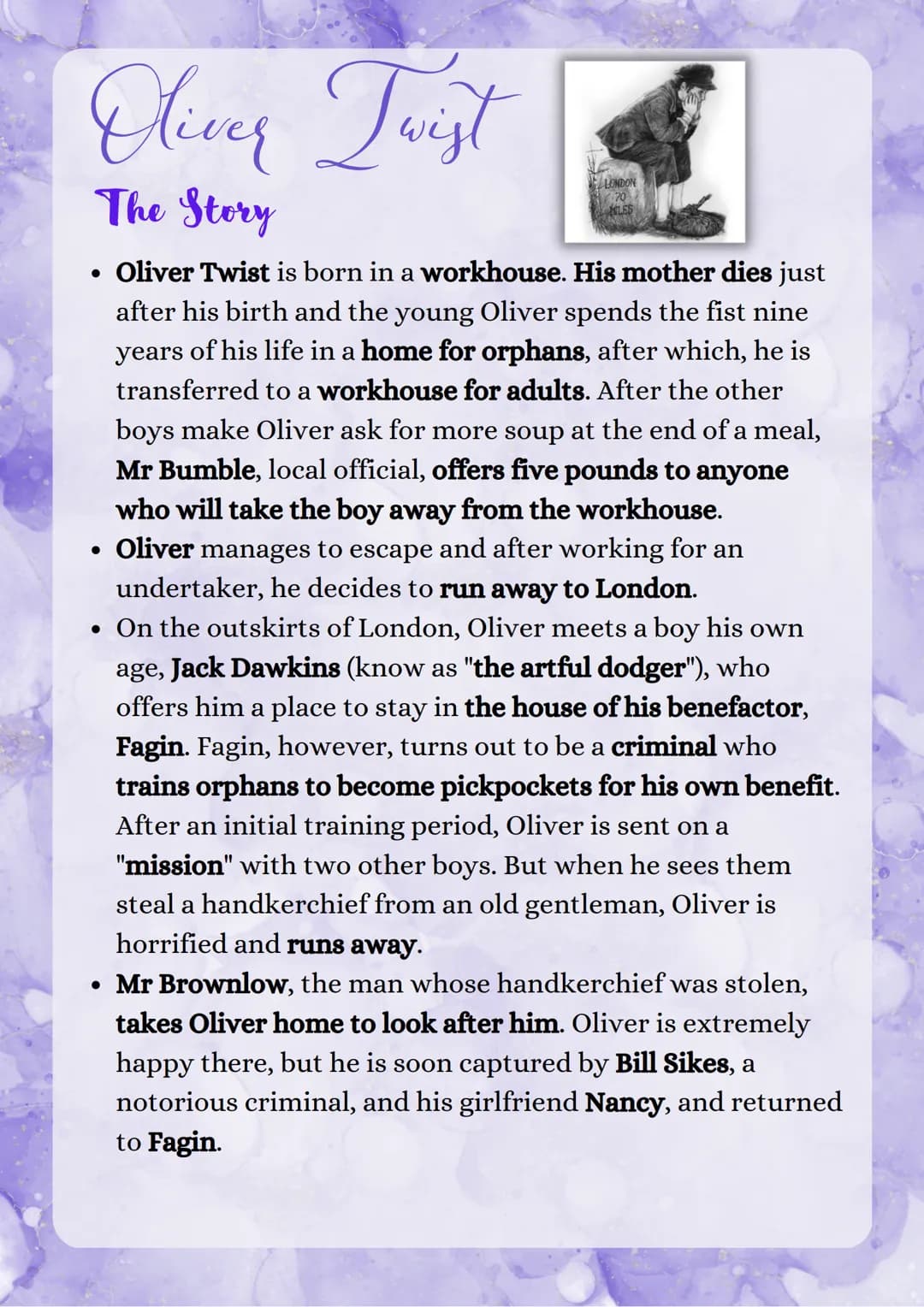 # Charles Dickens

Life

• Charles Dickens was born in 1812 near Portsmouth in the
south of England. His family moved to London, where his
f