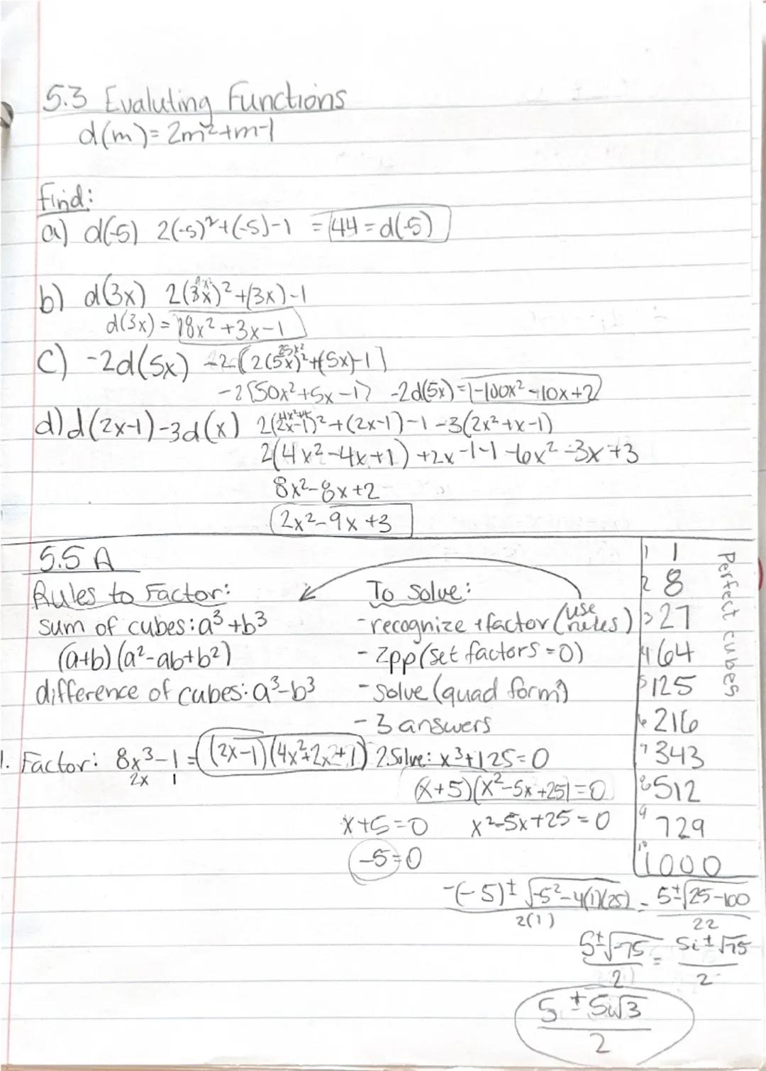 5.2 Dividing Polynomials

Divisor (x+c) or (x-c): synthetic diüson

Divisor in other form(not linear, leading coe #1)

Remainers written as 