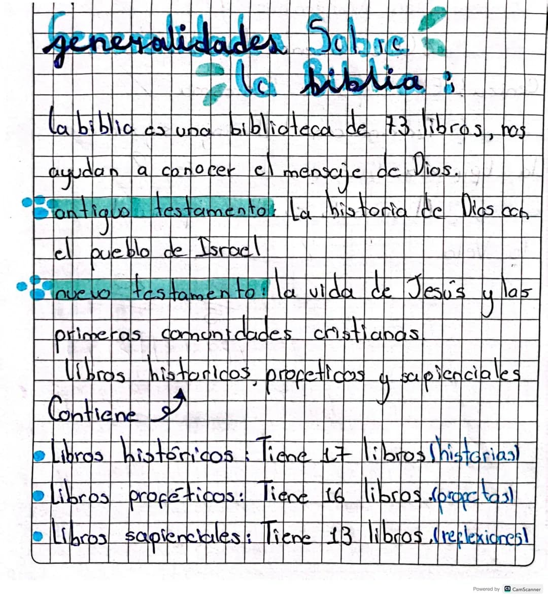 # generalidades Sobre

La biblia

la biblia es una biblioteca de 73 libros, nos ayudan a conocer el menscije de Dios.

• antiquo testamento: