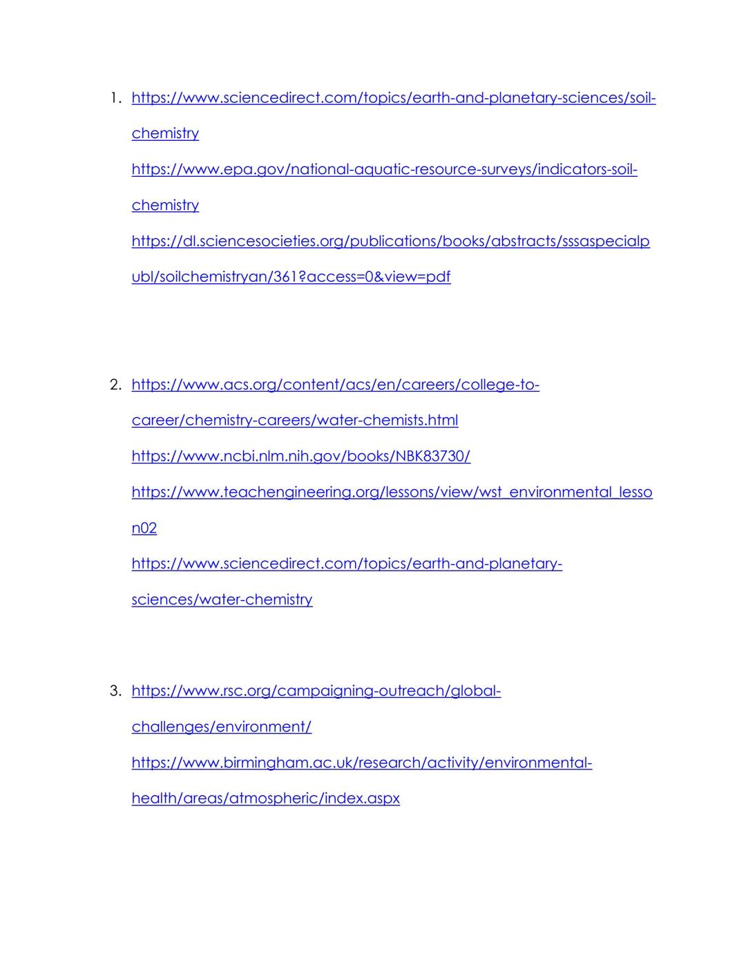 Applications of chemistry to the environment

➤ Soil/ earth chemistry

Soil chemistry is the branch of soil science that deals with the chem