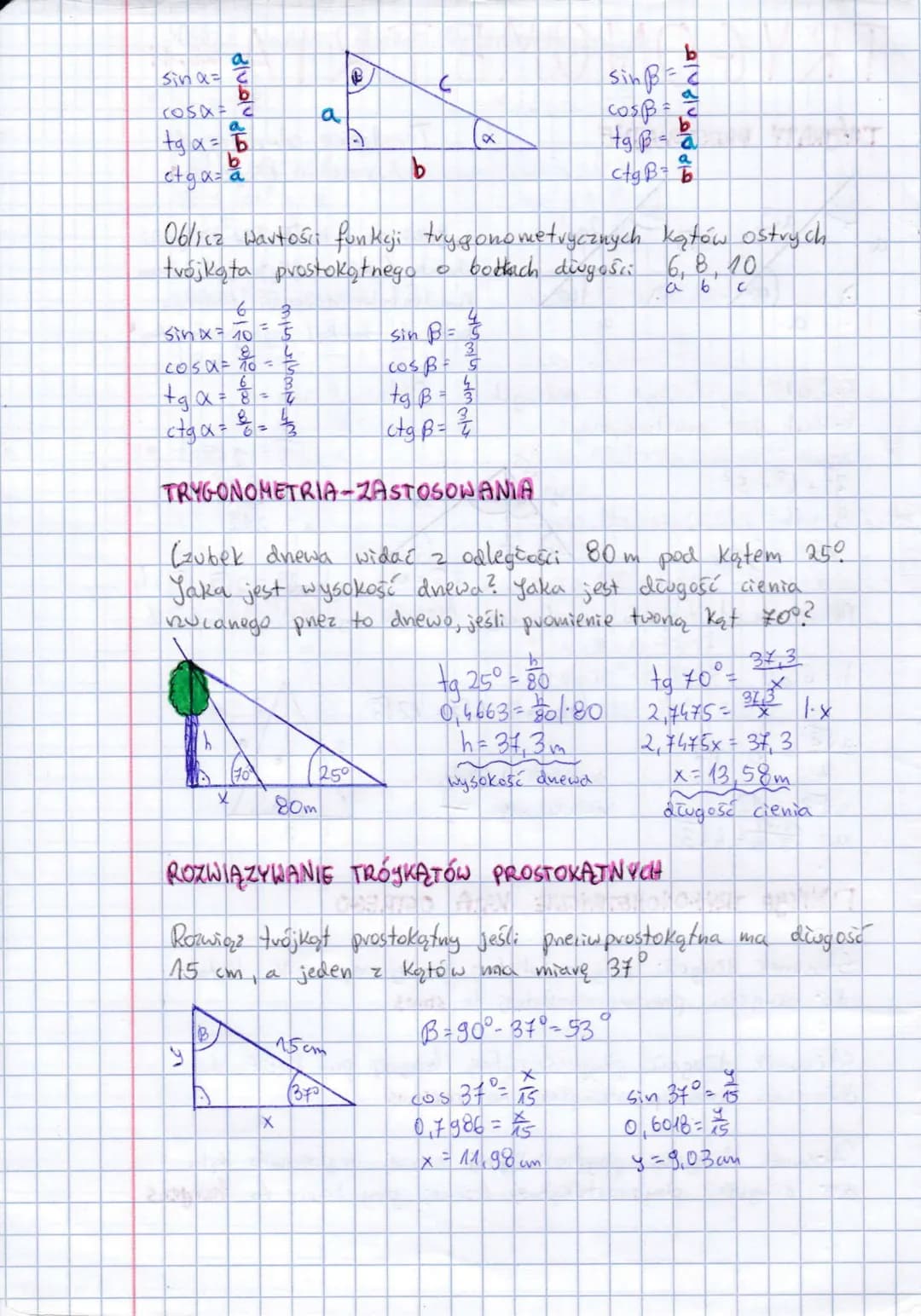 # TRYGONOMETRIA 28.11

## TRÓJKĄTY PROSTOKĄTNE

Twierdzenie odwrotne do
twierdzenia Pitagorasa:

460

a√2

30
a√3
2a
a
a

a

Sprawdź, czy tr