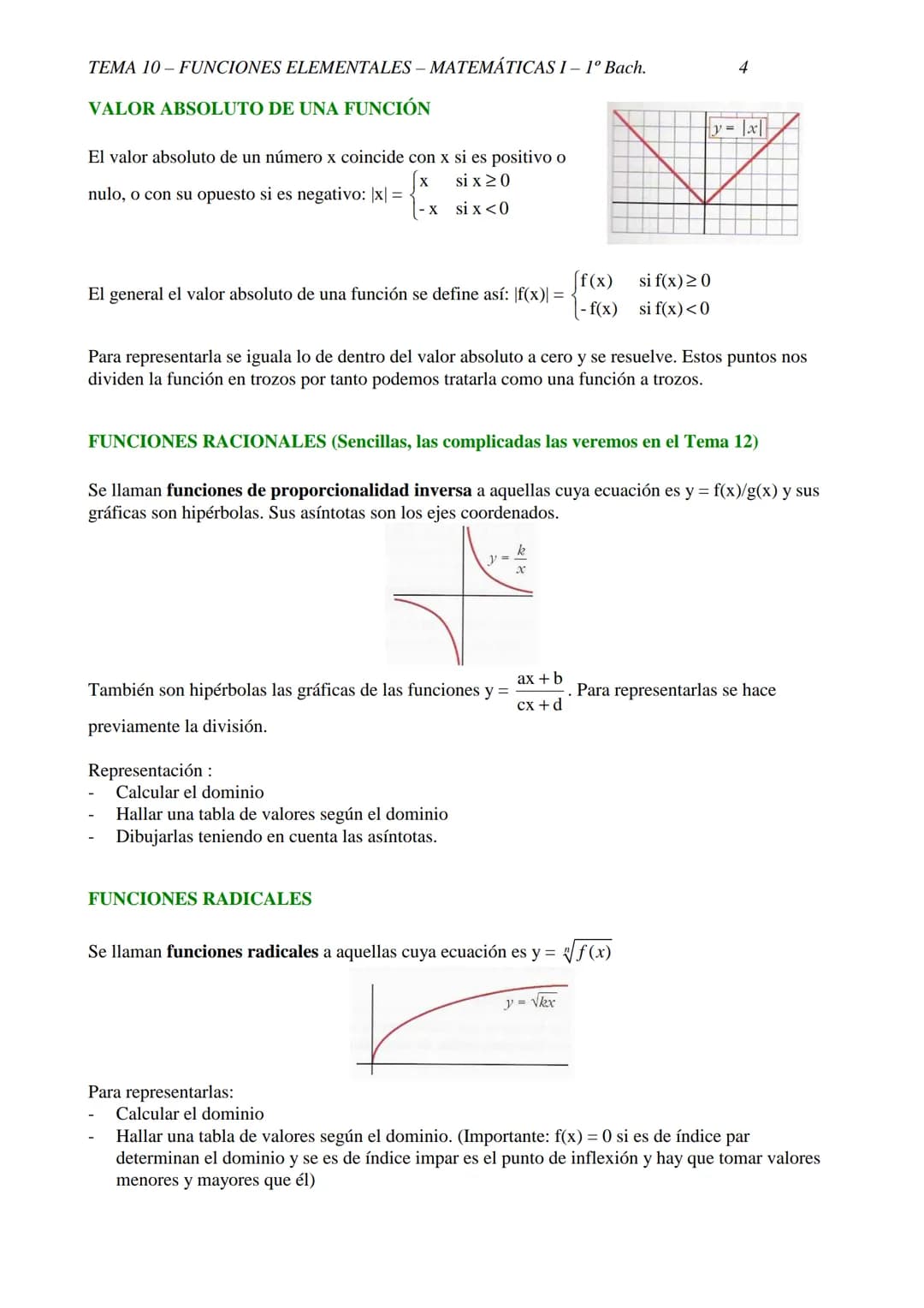 TEMA 10-FUNCIONES ELEMENTALES - MATEMÁTICAS 1-1º Bach.
1
TEMA 10 - FUNCIONES ELEMENTALES

10.1-CONCEPTO DE FUNCIÓN

DEFINICIÓN: f es una fun