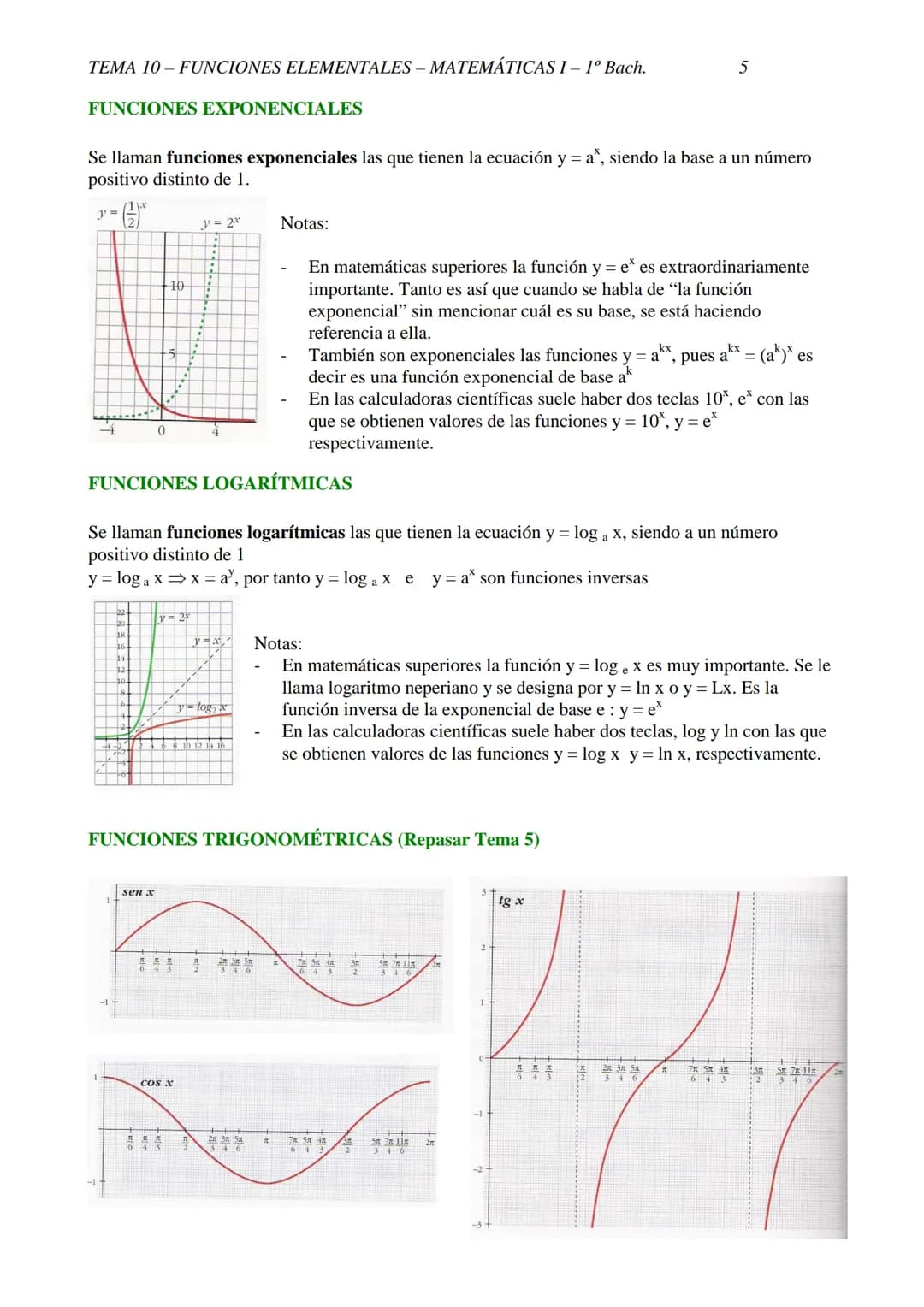 TEMA 10-FUNCIONES ELEMENTALES - MATEMÁTICAS 1-1º Bach.
1
TEMA 10 - FUNCIONES ELEMENTALES

10.1-CONCEPTO DE FUNCIÓN

DEFINICIÓN: f es una fun
