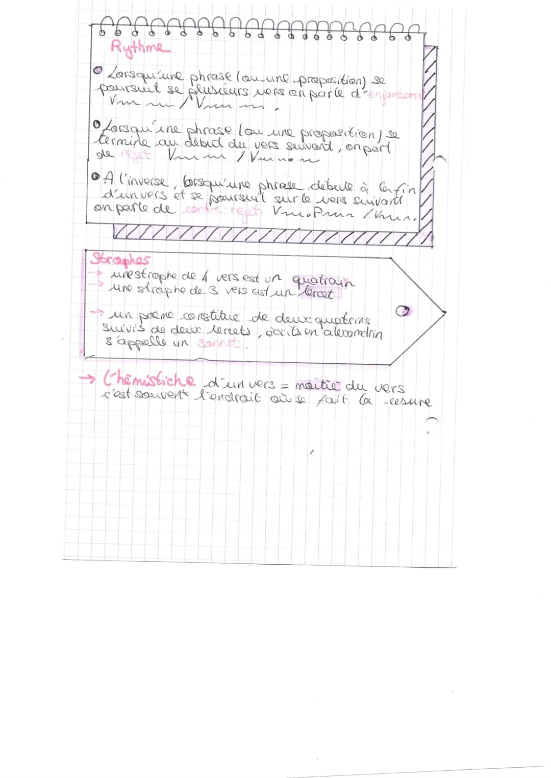 # français

# la poésie
(lexique)

- Rimes.
  - disposition: croisées/atternées (ABAB)
    suivies/plates (AABB)
    embrassées (ABBA)
- ric