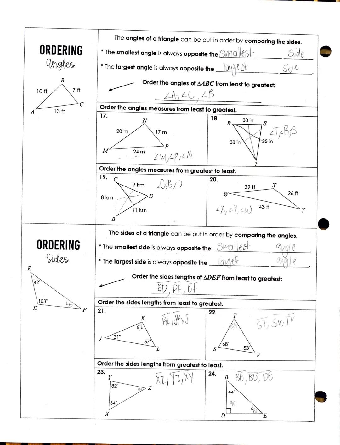 Name:

Topic:

Main Ideas/Questions Notes/Examples
# TRIANGLE
## INEQUALITY
Theorem

# Can it form
## A TRIANGLE?

Date:

Class:

A triangle