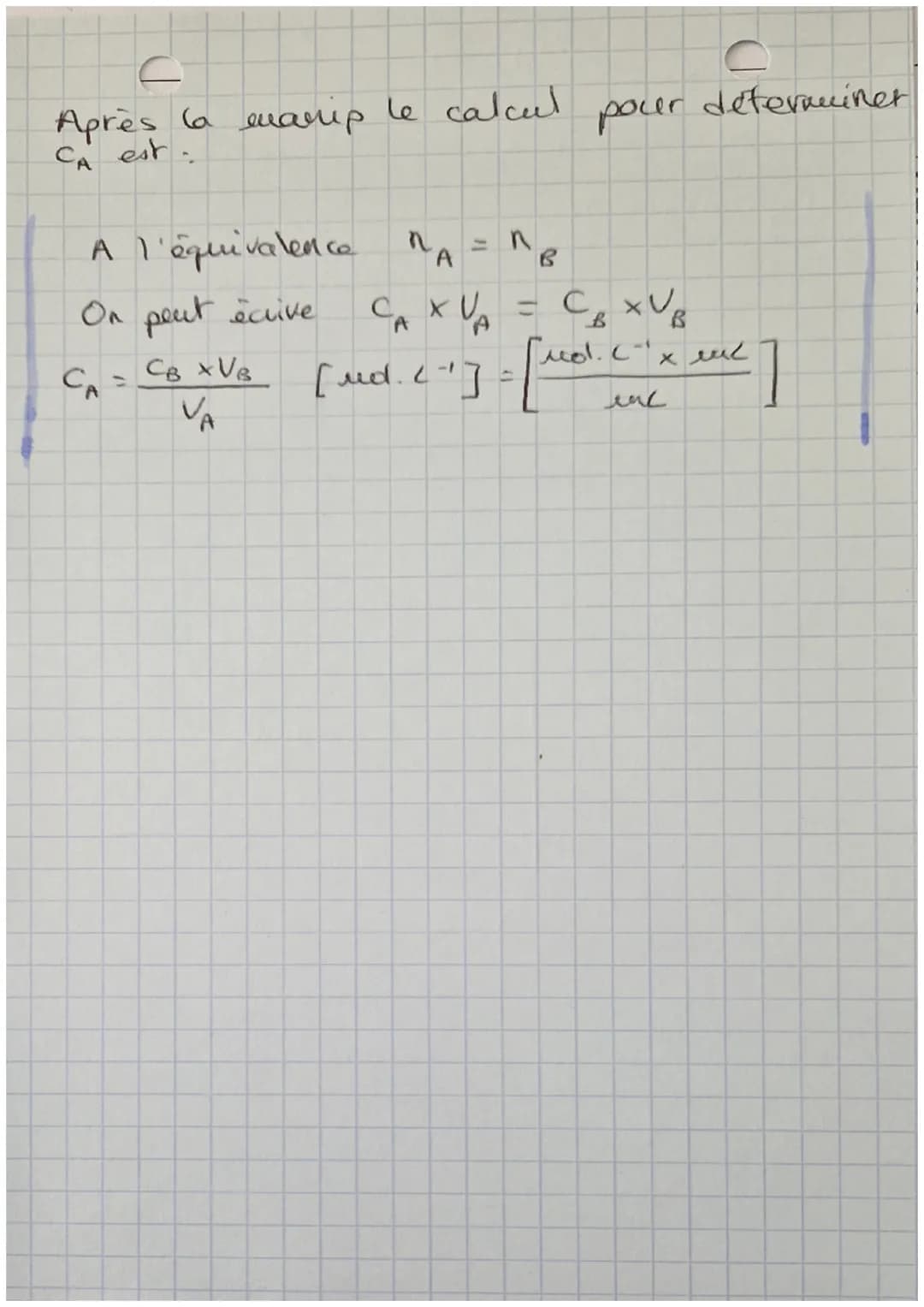 Biotechndogie

PRINCIPE DU DOSAGE VOLUMÉTRIQUE

Il quantifie les molécules d'une solution
(Cancentration inconnue), par mesure directe
d'un 