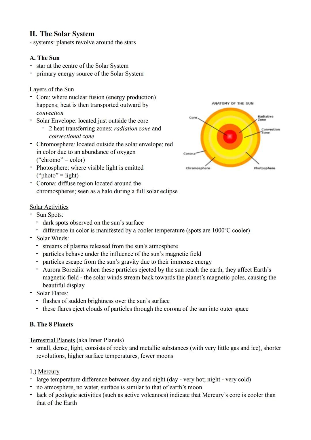 EARTH SCIENCE NOTES

I. The Universe
- totality of existence
- includes galaxies, stars, planets, comets, natural satellites, nebulae, etc.
