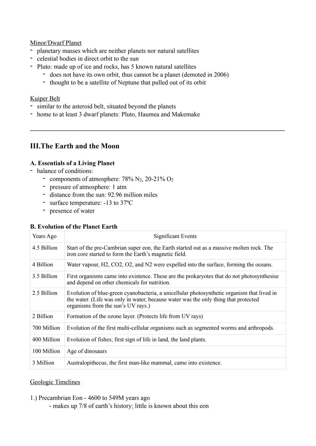 EARTH SCIENCE NOTES

I. The Universe
- totality of existence
- includes galaxies, stars, planets, comets, natural satellites, nebulae, etc.

