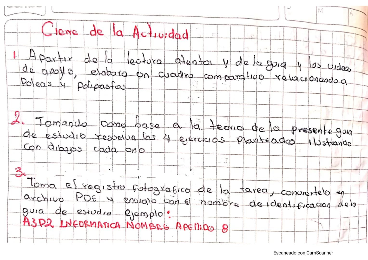 Scribe

Actividad.

Desanalla los Siguientes ejercicios apicando formoss de
poleas 4 Polipastos.

7. En la siguiente figura, calcule la fuer