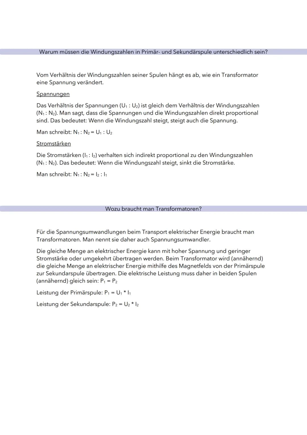 # DER TRANSFORMATOR

Was ist ein Transformator?

Transformator (=Trafo): Vorrichtung, mit der die Höhe von Wechselspannungen verändert
werde