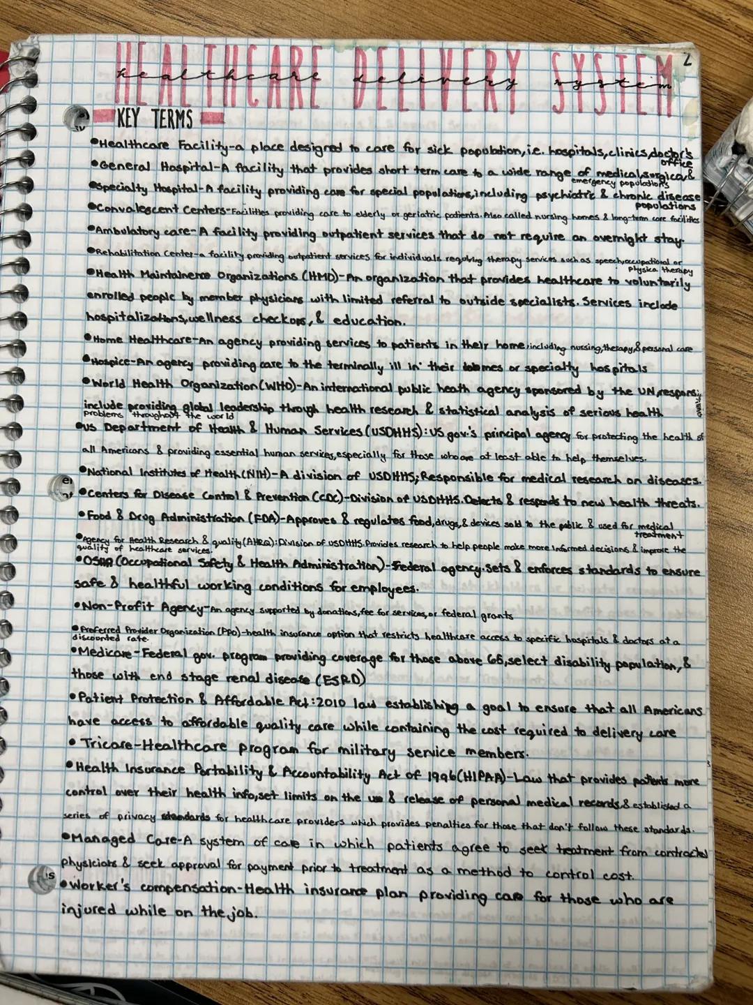 # HEALTHCARE DELIVERY SYSTEM

Z
e
KEY TERMS

*   Healthcare Facility-a place designed to care for sick population, ie. hospitals, clinics, d