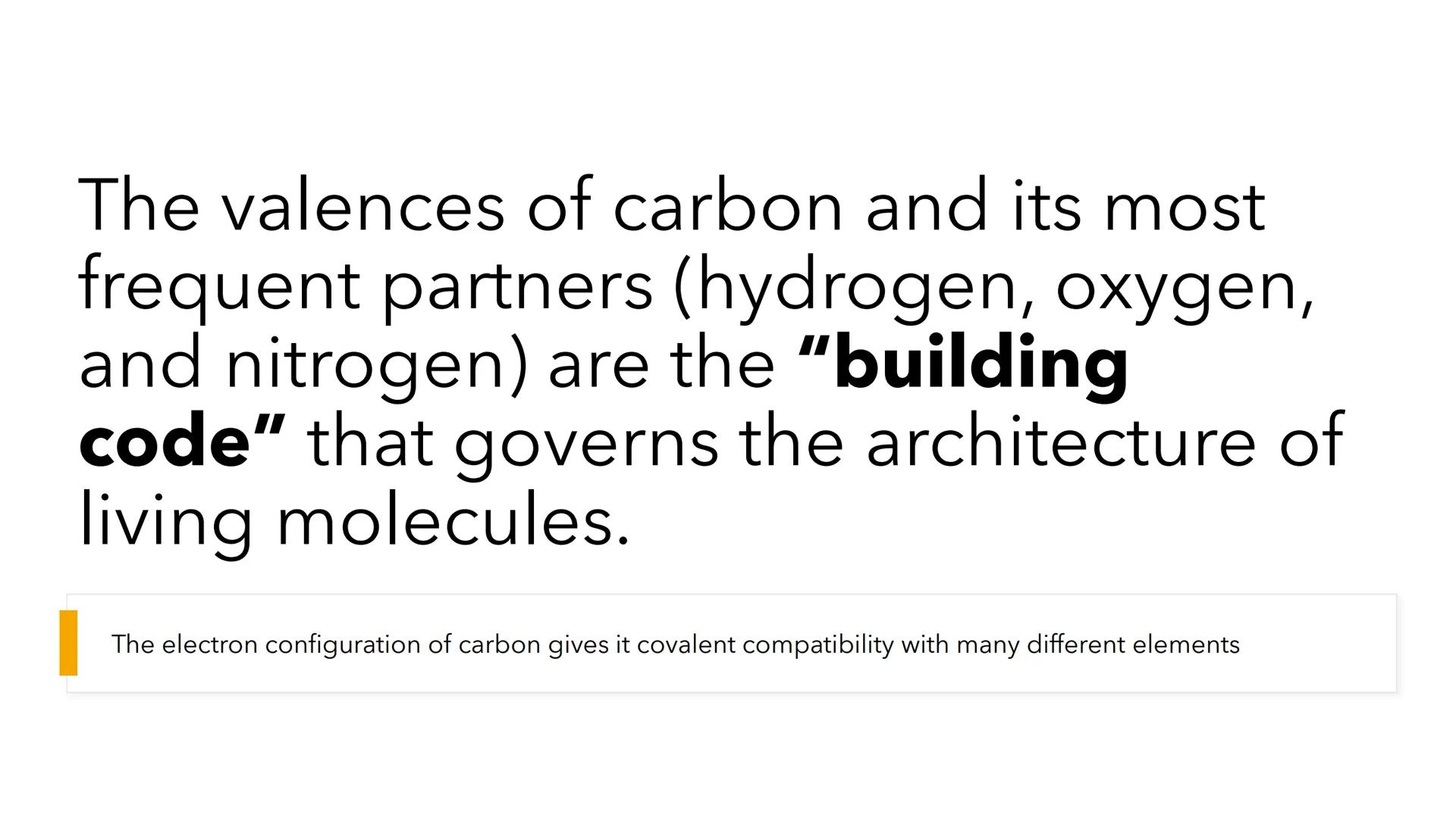 # NAT S113:
GENERAL
BIOLOGY

MIDTERMS WEEK 1 # BIOLOGICAL MOLECULES # Lesson Objectives

- Be able to recognize the roles of carbon in the m