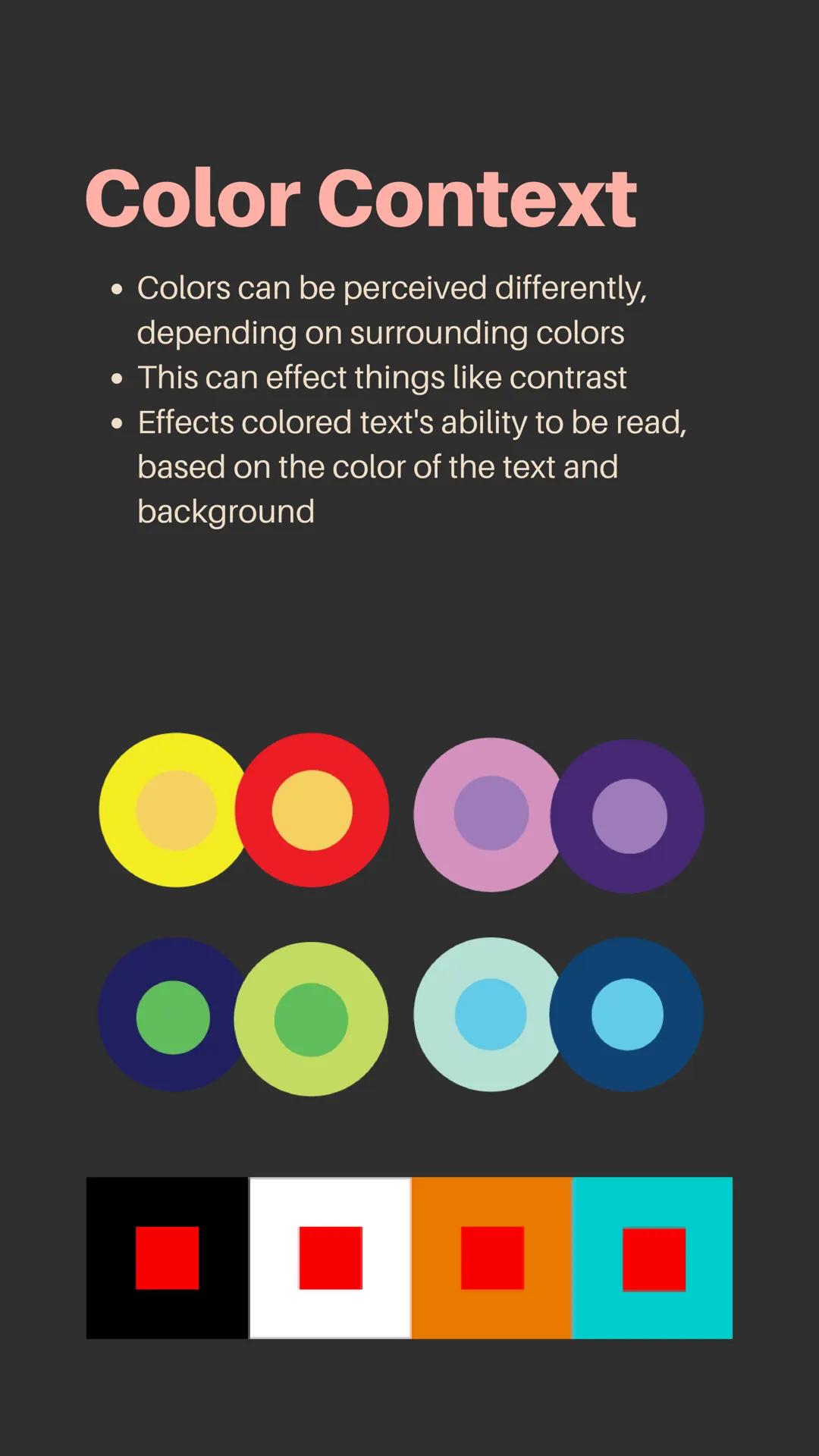 # Color
# Theory # Colors

Primary colors include red,
yellow, and blue. These
colors can't be made by
combining other colors.

Secondary co