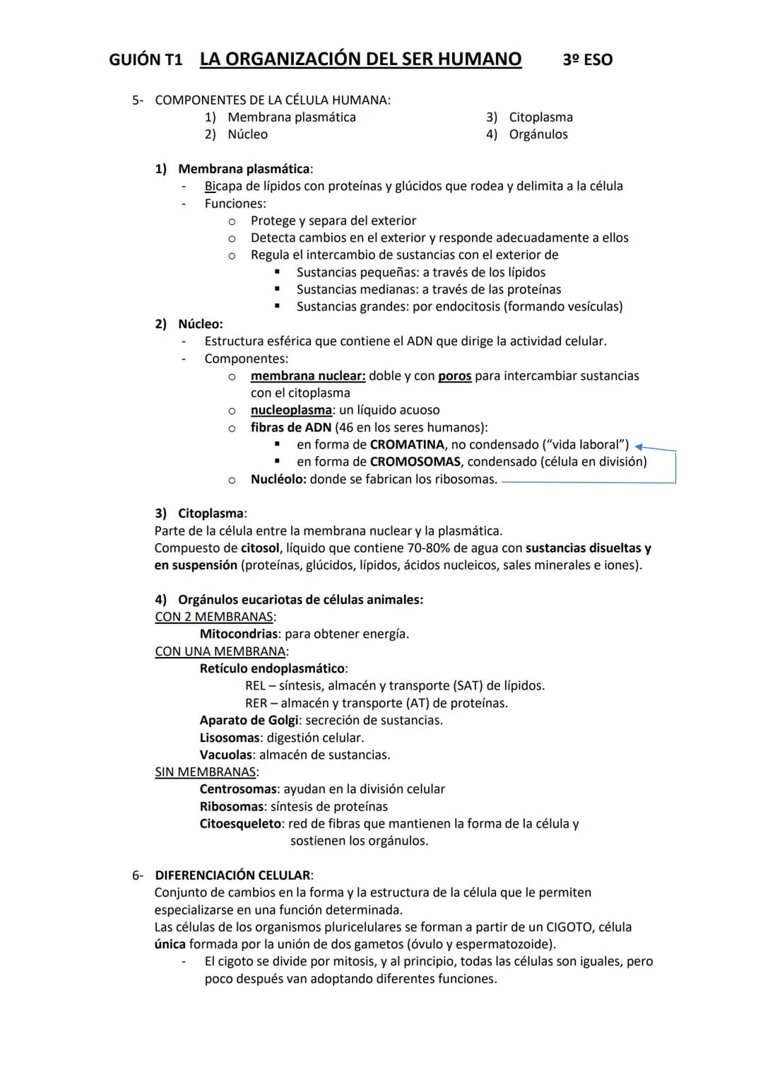 GUIÓN T1 LA ORGANIZACIÓN DEL SER HUMANO

1- Niveles de organización:
 a. Abióticos
 b. Bióticos
2- Tipos de células:
 a. Procariotas
 b. Euc