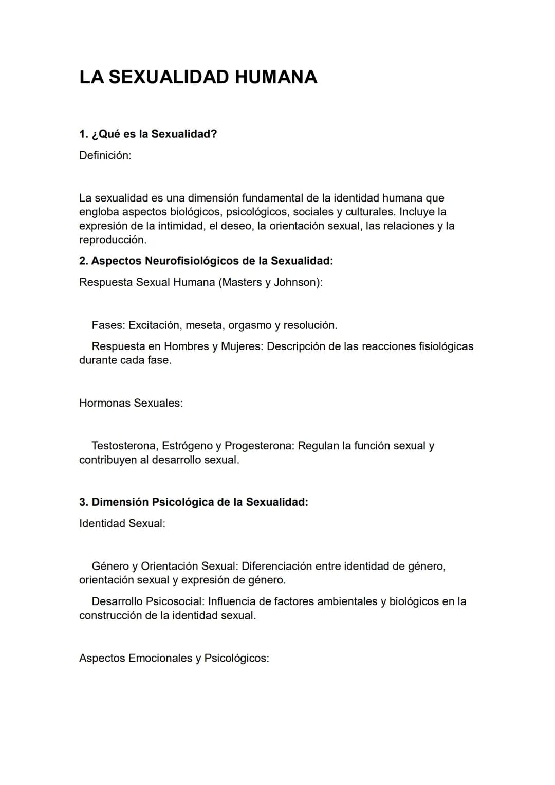 # LA SEXUALIDAD HUMANA

1. ¿Qué es la Sexualidad?

Definición:

La sexualidad es una dimensión fundamental de la identidad humana que
englob