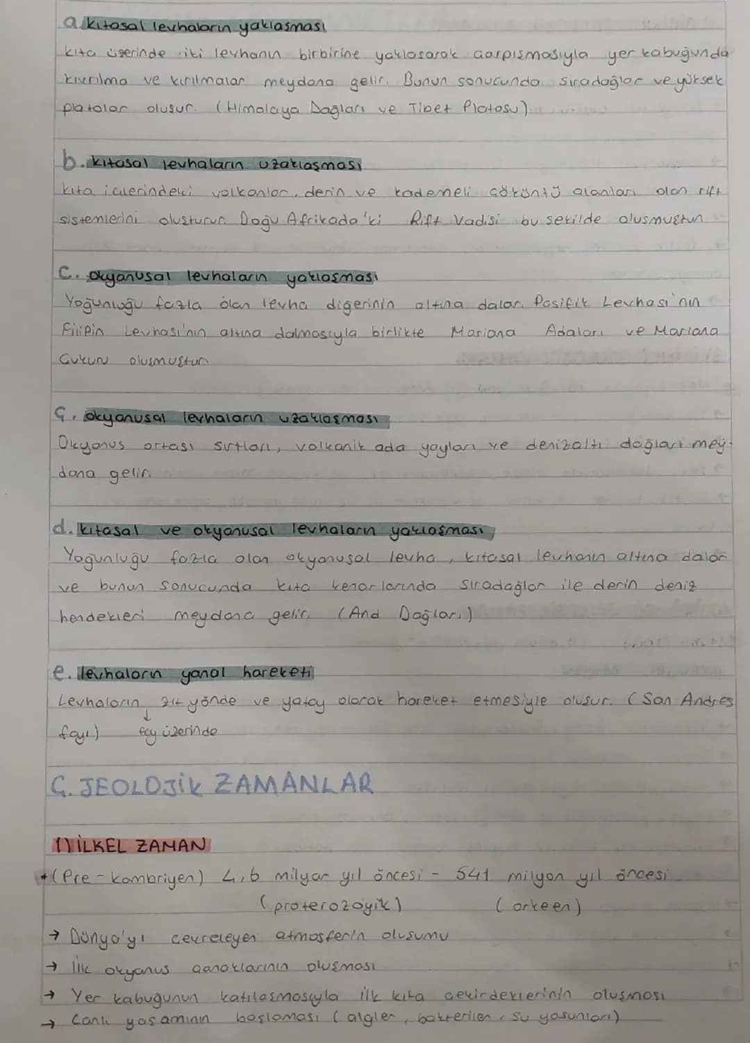 # A. DÜNYA'NIN TEKTONİK DEĞİŞİMİ

Yer yuvarlağının oluşumu, doğrudan Güneş sisteminin oluşumu ile ilgilidir.
Big Bang (Böyük Pattama) teoris
