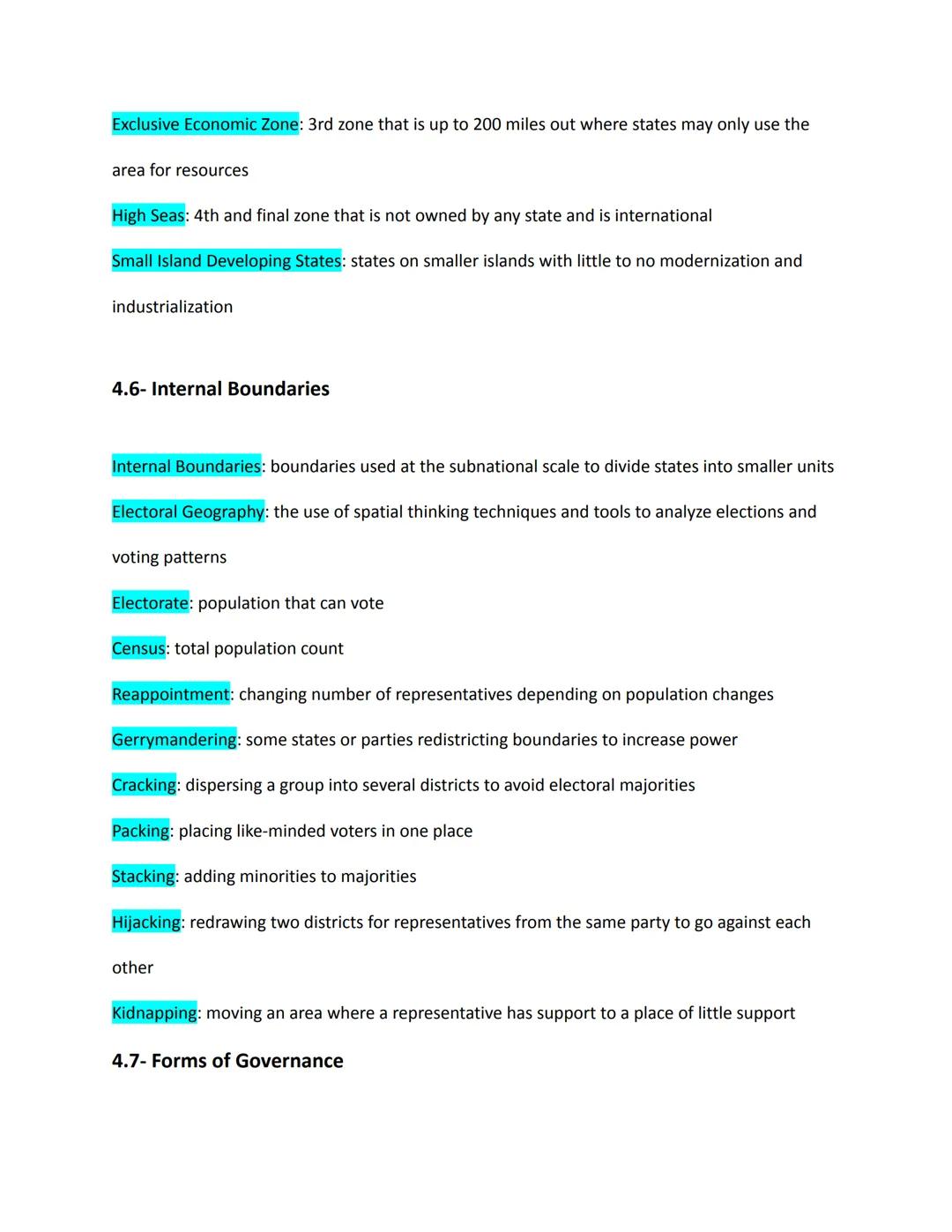 AP Human Geography- Unit 4: Political Patterns & Processes
Vocabulary

Chapter 8- Political Power and Processes

4.1- Intro to Political Geo