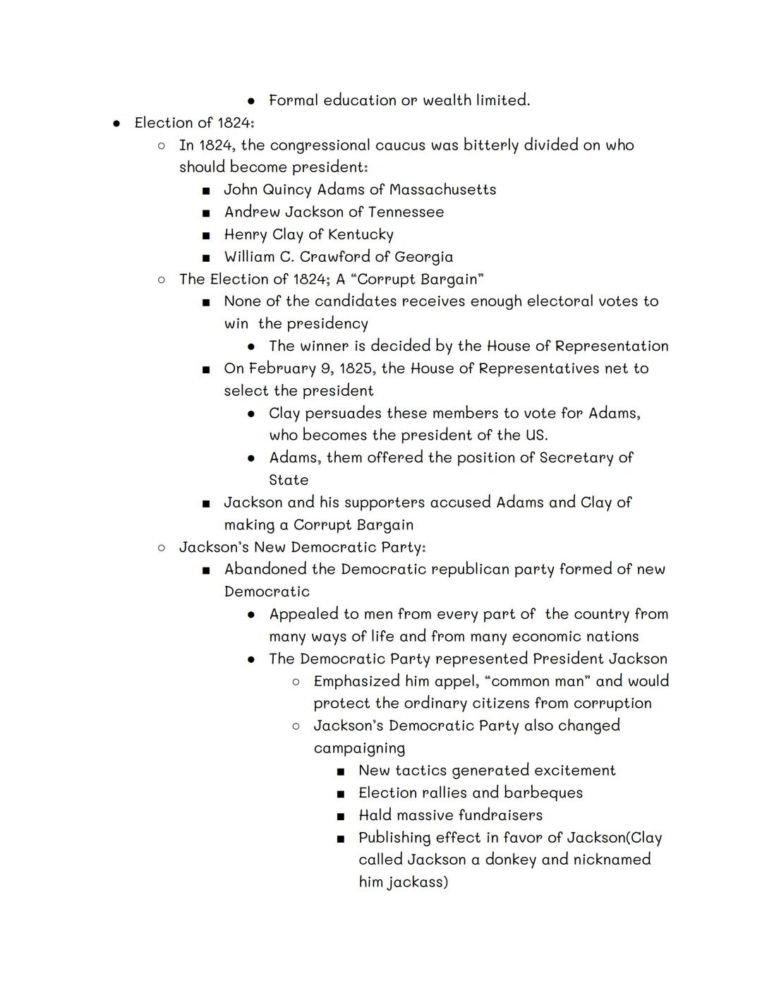 Building a National Identity and Jackson Democracy:
* Post War of 1812 America
    * Nationalism on the rise at this time in U.S History
   