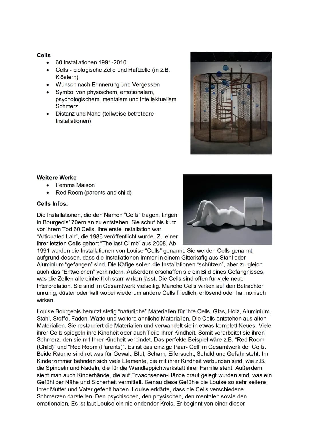 # Louise Bourgeois

Lebenslauf

- Louise Joséphine Bourgeois wurde am 25. Dezember 1911 in Paris geboren
- sie war eine französisch-US-ameri