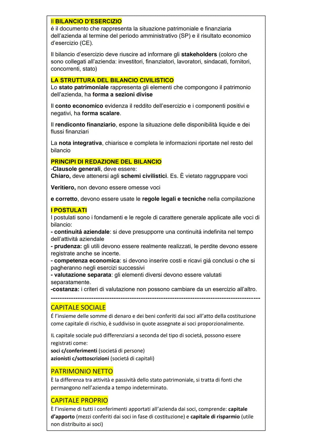 BILANCIO-

Manca:

Revisione legale dei conti (pag 384) # II BILANCIO D'ESERCIZIO
é il documento che rappresenta la situazione patrimoniale 