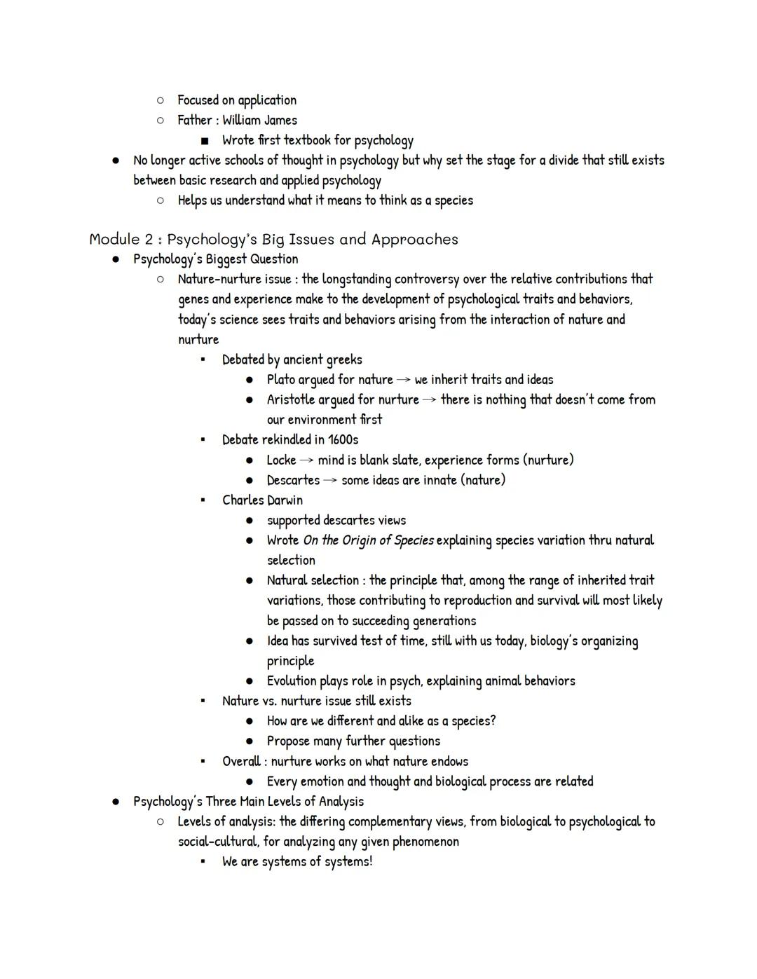 # UNIT 1: Psychology's History and Approaches

Module 1: Psychology's History
*   Prescientific Psychology
*   Psychology's main questions h
