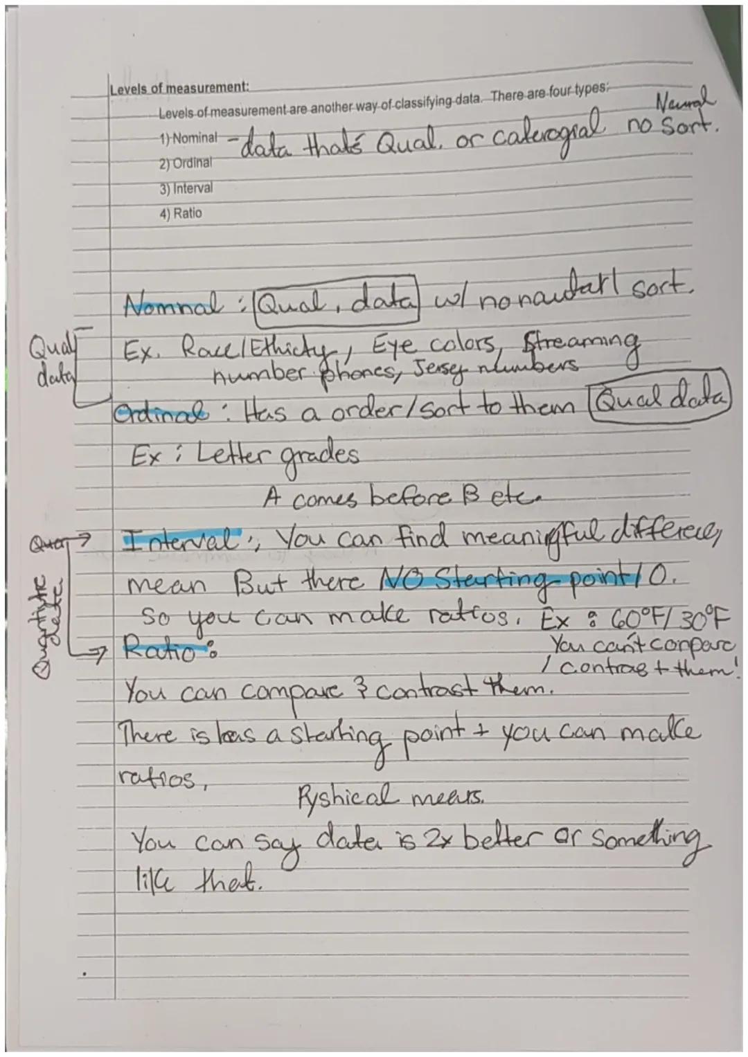 Mia H.

Section 1.3: Frequency, Frequency Tables, and Levels of Measurement

Goals:
1) Determine the appropriate level of measurement for da