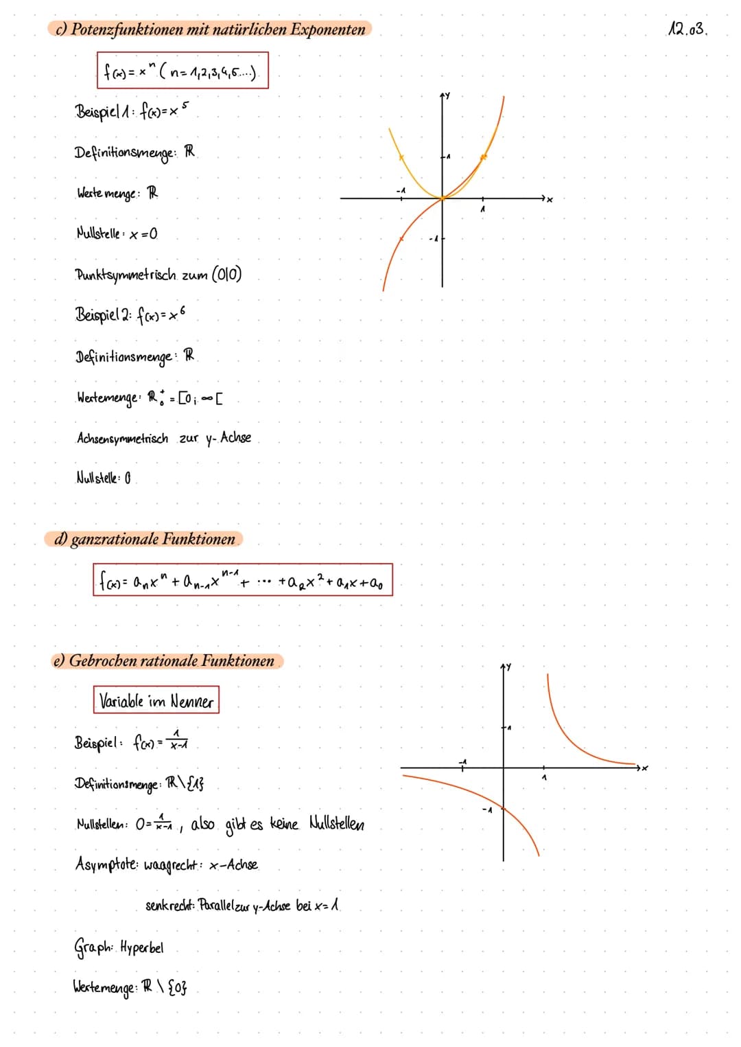 # Bekannte Funktionstypen

a) Lineare Funktion

$f(x) = mx+t$

Beispiel $f(x) = -\frac{3}{4}x+3$

Definitionsmenge R

Wertemenge TR

Steigun