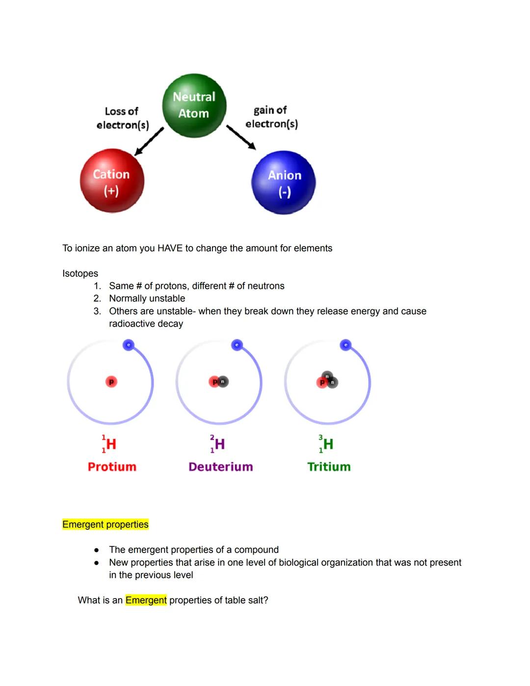 Matter, Elements, and Atoms

Matter: is made up of atoms, and has mass
It can be solid, liquid, gas, or heated plasmas

The number of atoms 