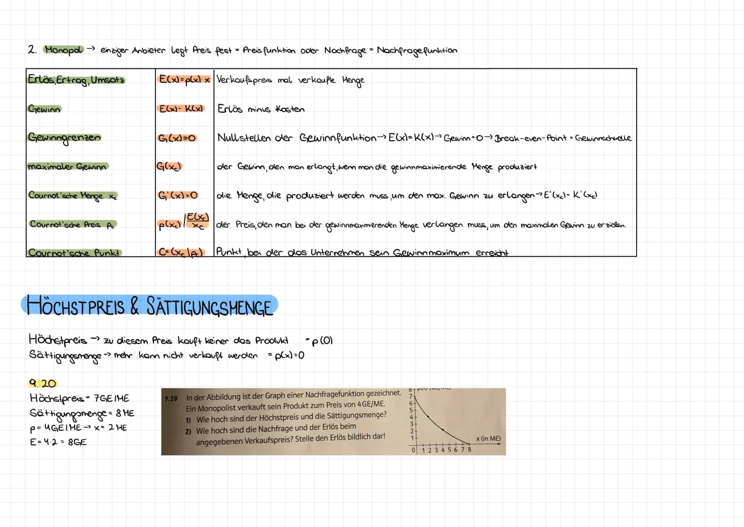 # ANWENDUNGEN IN DER WIRTSCHAFT

Kostenfunktion K(x)
bei Produktion von x ME

mögliche Verläufe von K(x)

1. Linearer Kostenverlauf

K(x)

F