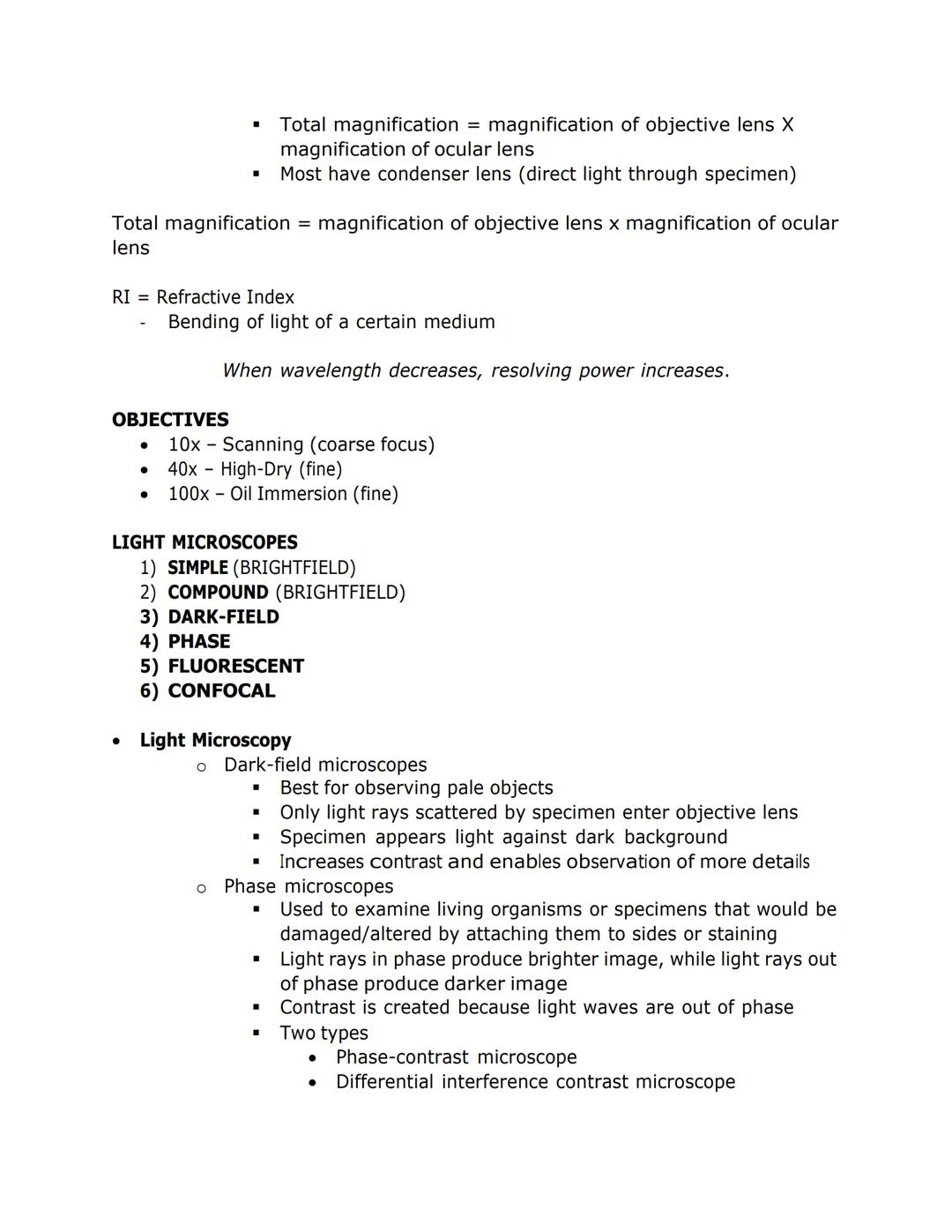 MICROSCOPY AND STAINING

WHY ARE CELLS SMALL?
- As surface area to the volume ration gets smaller as the cell gets large
- If the cells grow
