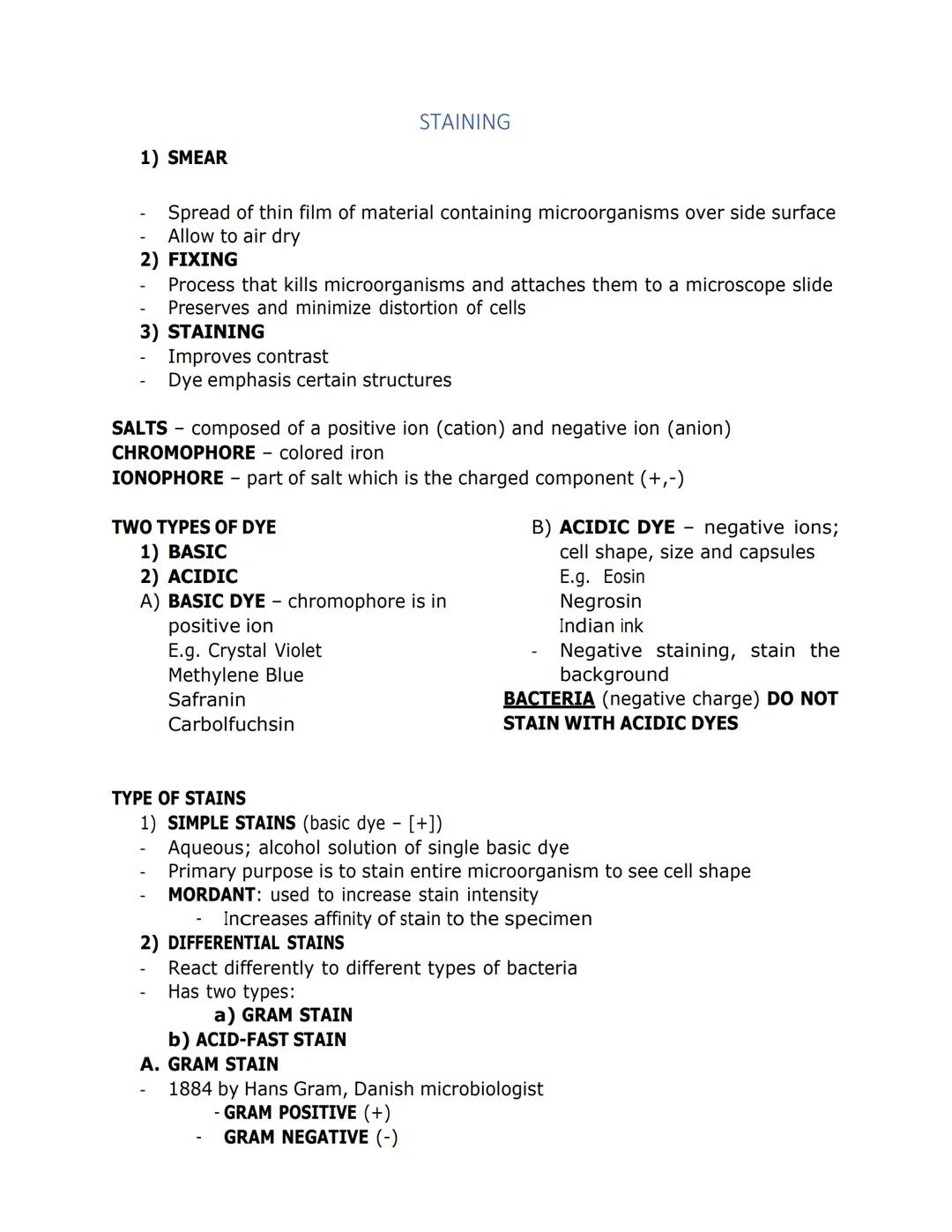 MICROSCOPY AND STAINING

WHY ARE CELLS SMALL?
- As surface area to the volume ration gets smaller as the cell gets large
- If the cells grow