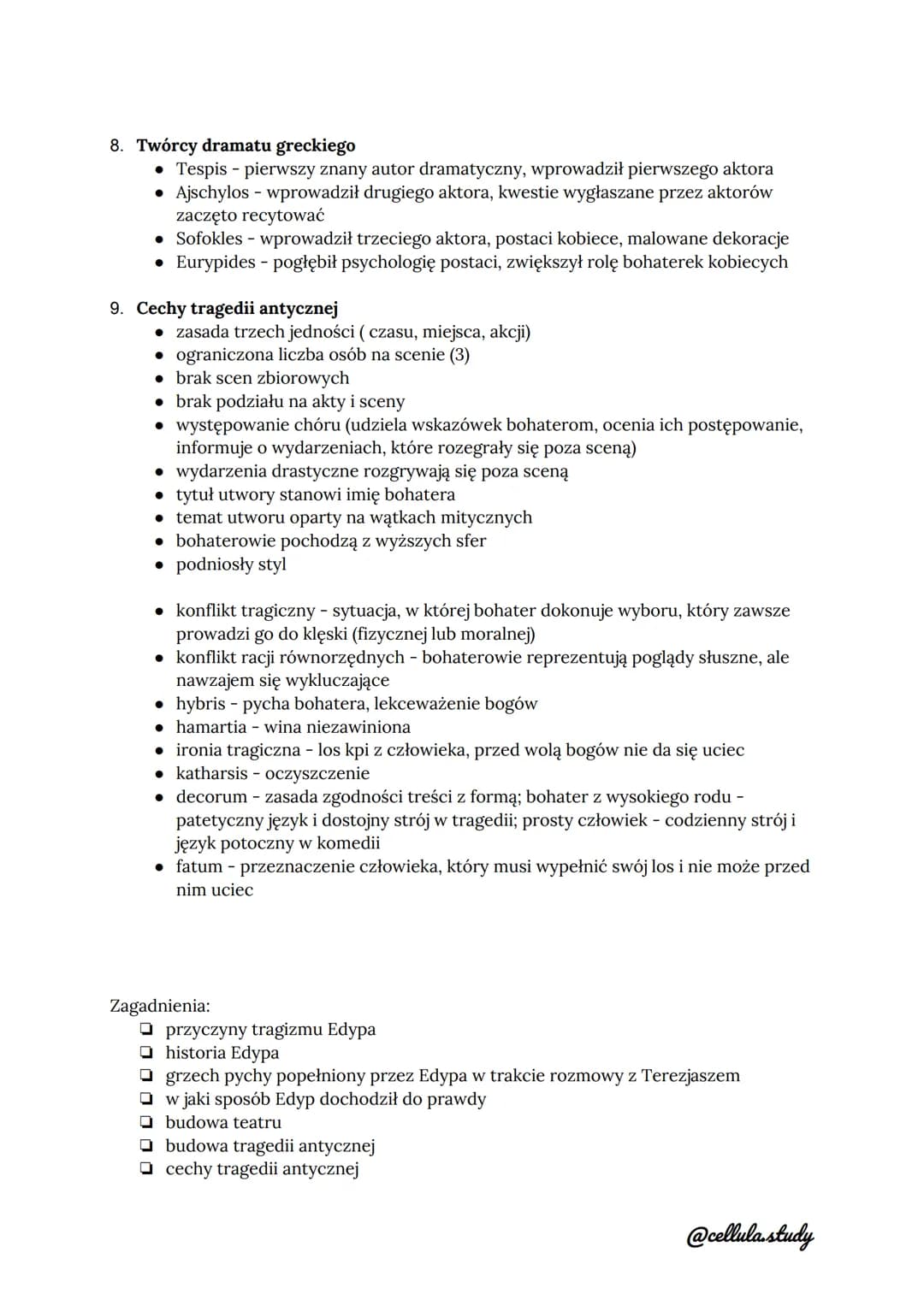 # KRÓL EDYP - Sofokles

1.  Dzieje rodu Labdakidów (notatka Mitologia)

2.  Budowa tragedii antycznej

    *   prolog - wprowadzenie głównyc