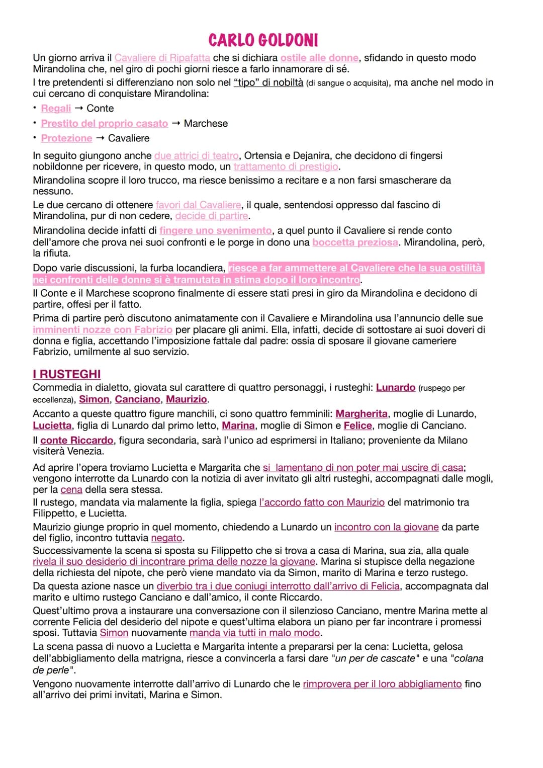 # CARLO GOLDONI

Autore che vive nel '700; Nasce a Venezia e muore a Parigi, a Versailles dove si trasferì, stanco di
alcuni screzi con altr
