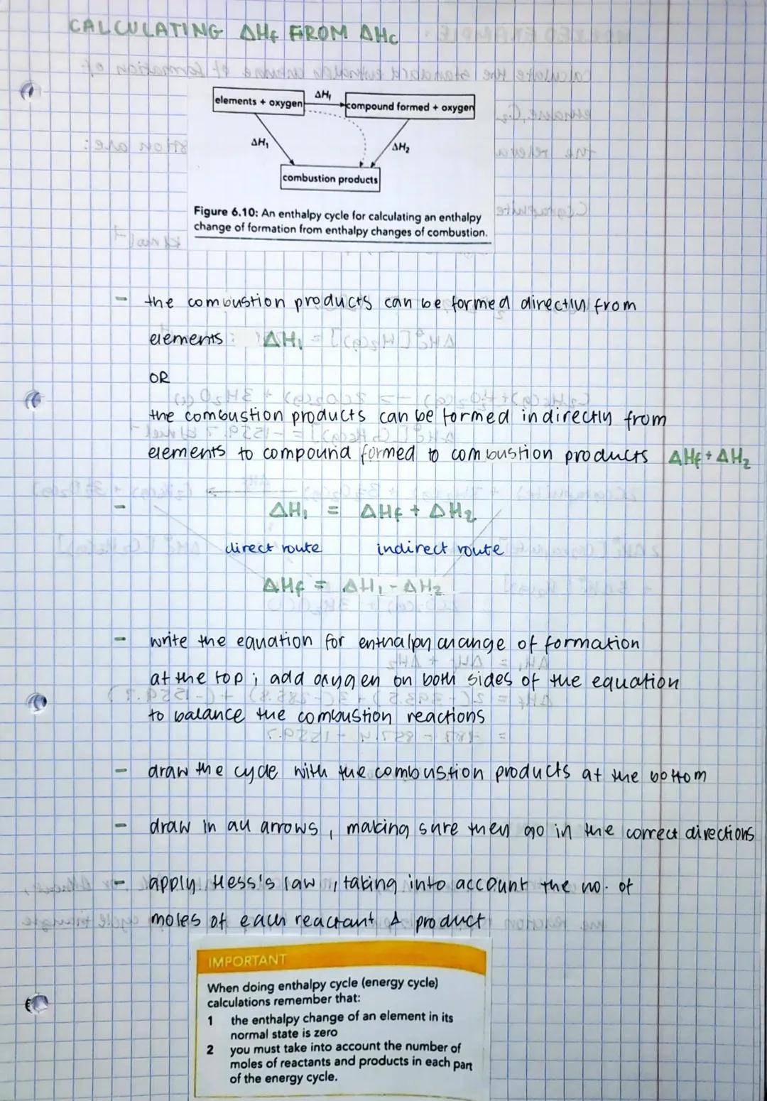 - the enthalpy change in a chemical reaction is independent
of the route by which the chemical reaction is takes
place as long as the initia
